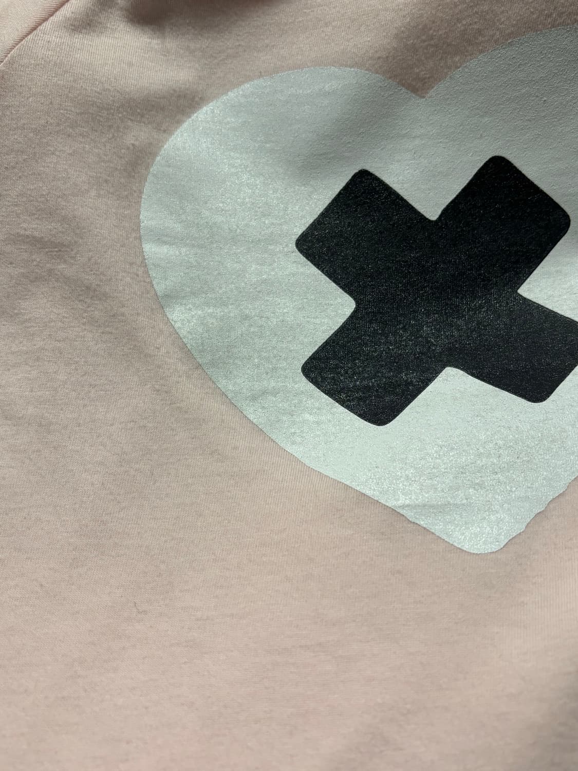 샵페어리 cross heart cut off t-shirt 핑크 상품이미지4