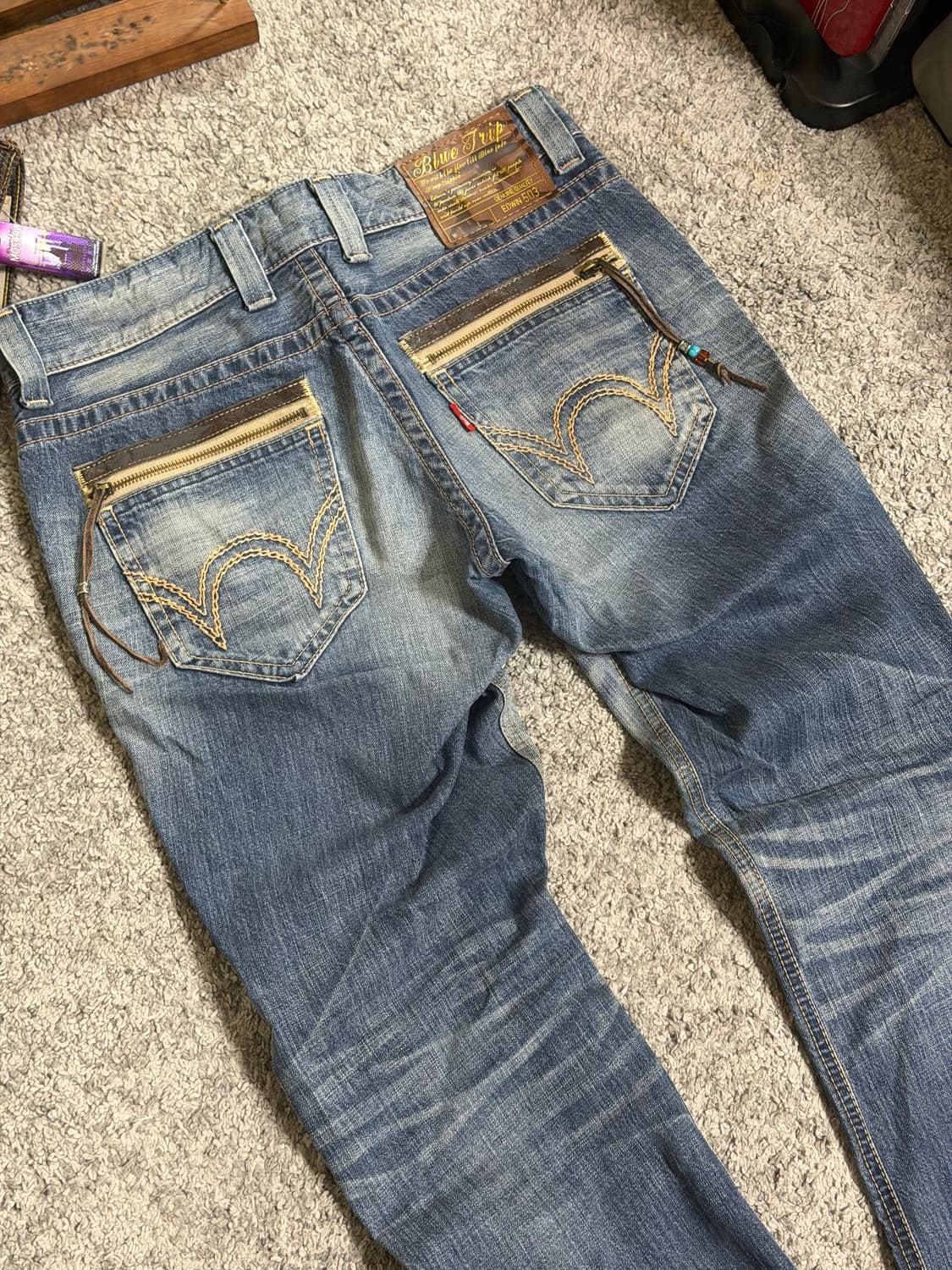 EDWIN 에드윈 블루트립 웨스턴 포켓 워시드 데님 상품이미지1