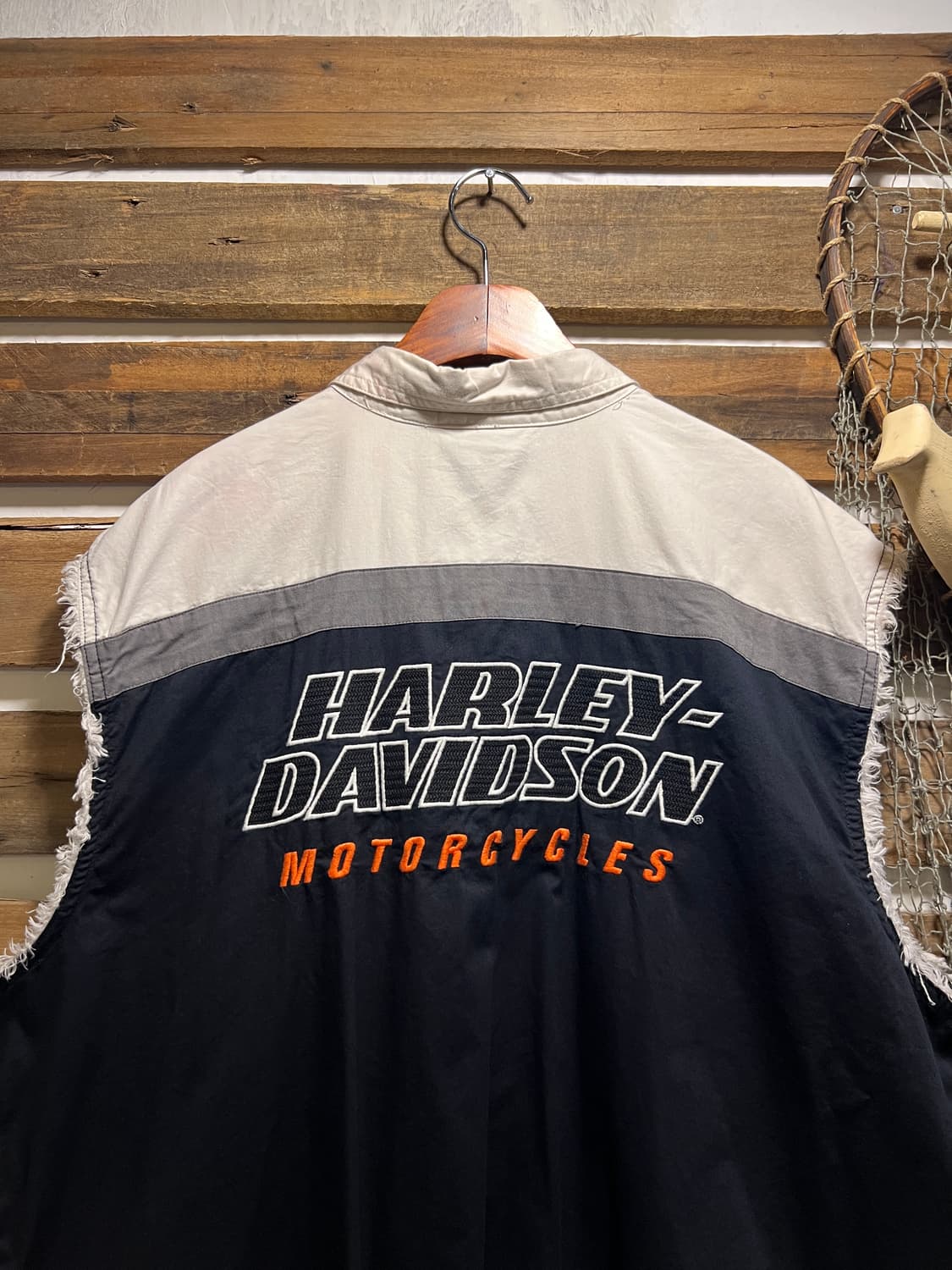 [3XL]할리데이비슨 USA 슬리브 컷팅 모터사이클 셔츠 상품이미지2