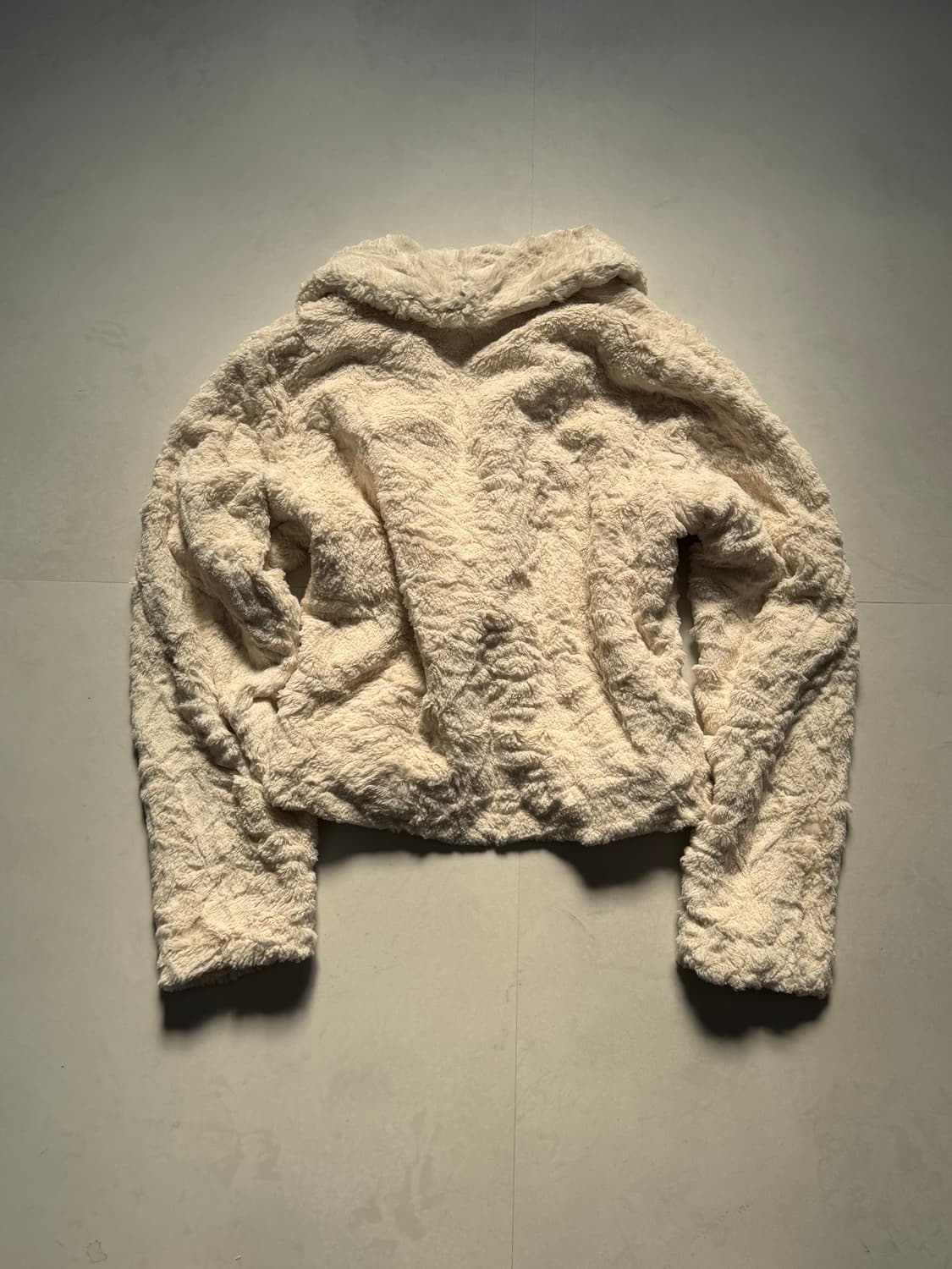 아이보리 리본 퍼 볼레로 자켓 상품이미지4