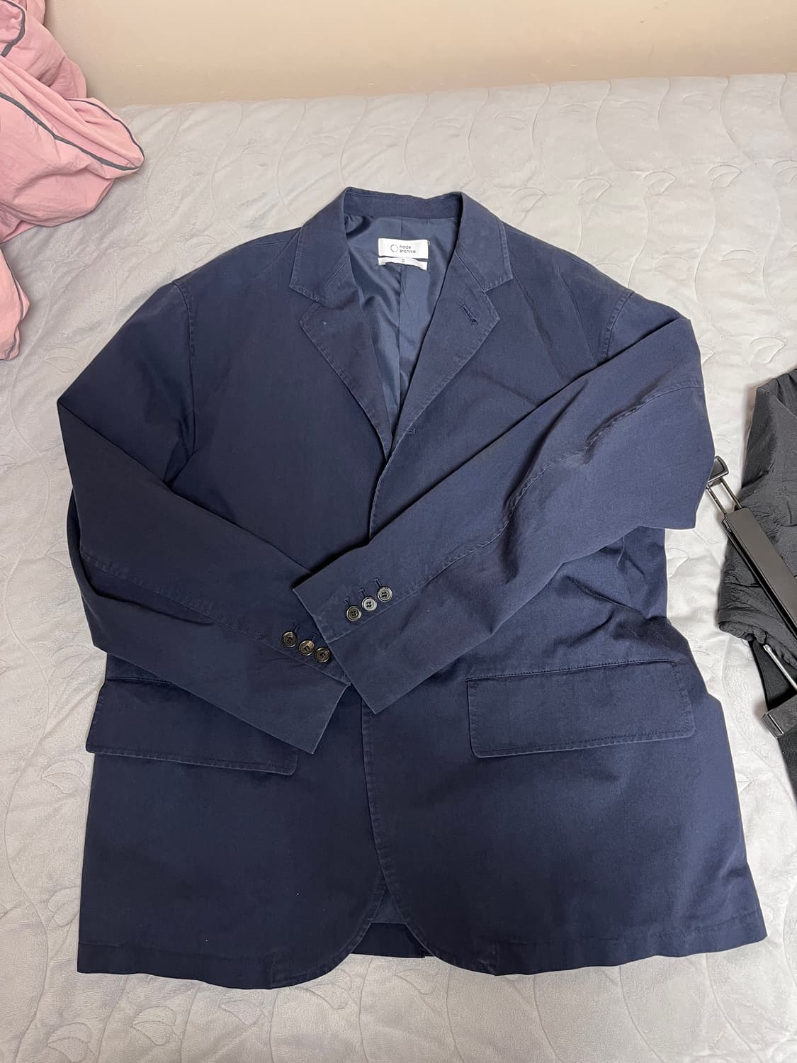 노드아카이브 레이지 보이 싱글 셋업 네이비0사이즈 (자켓 + 치노팬츠) 상품이미지4