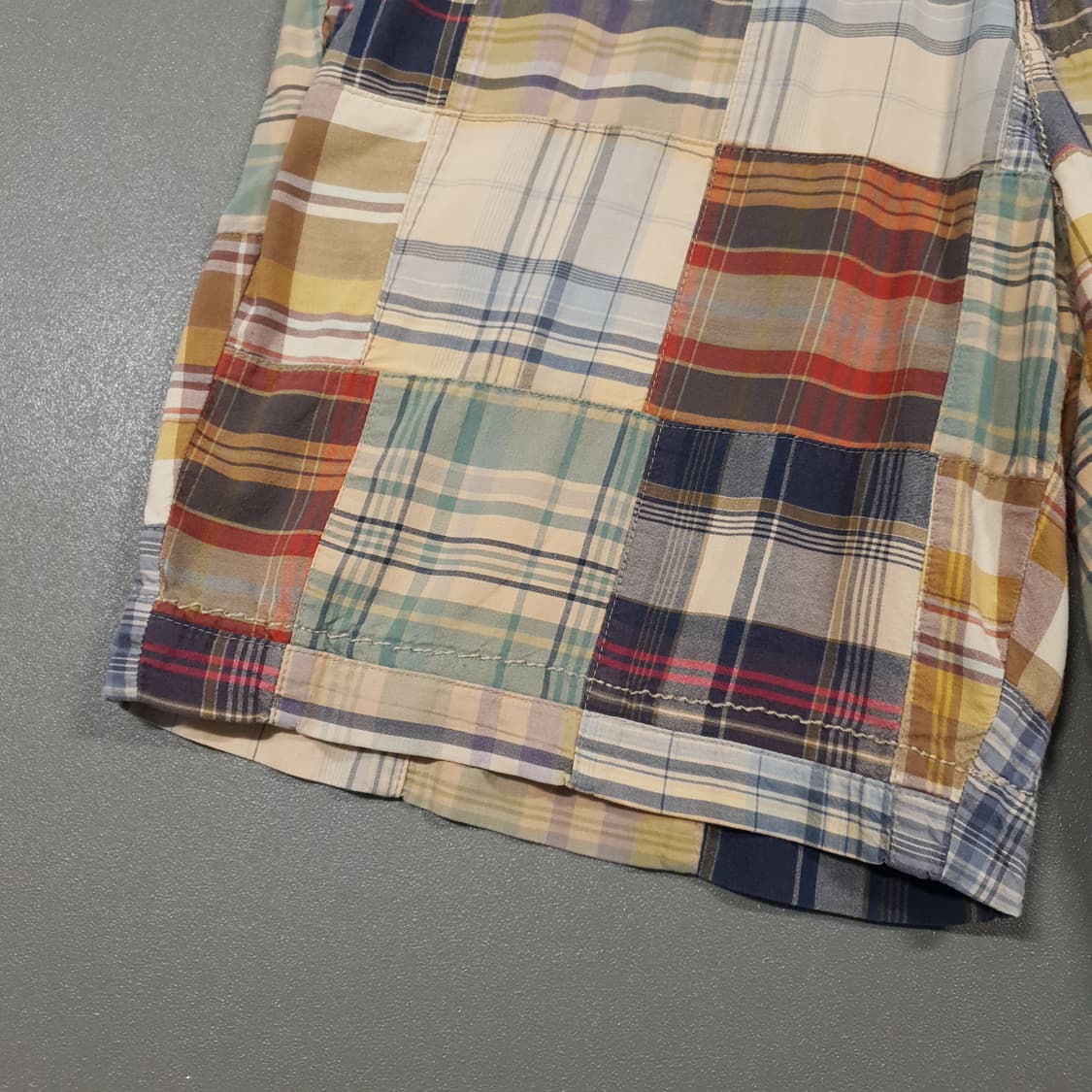 32~33) 타미힐피거 마드라스 패치워크 반바지 쇼츠 하프 팬츠 베이지 상품이미지3