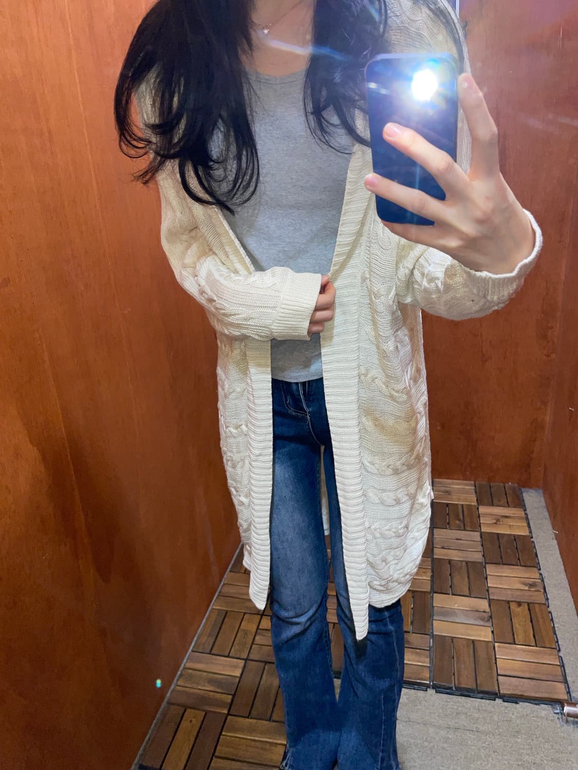 (M) Lauren 로렌 랄프 로렌 케이블 롱 니트 가디건   상품이미지2