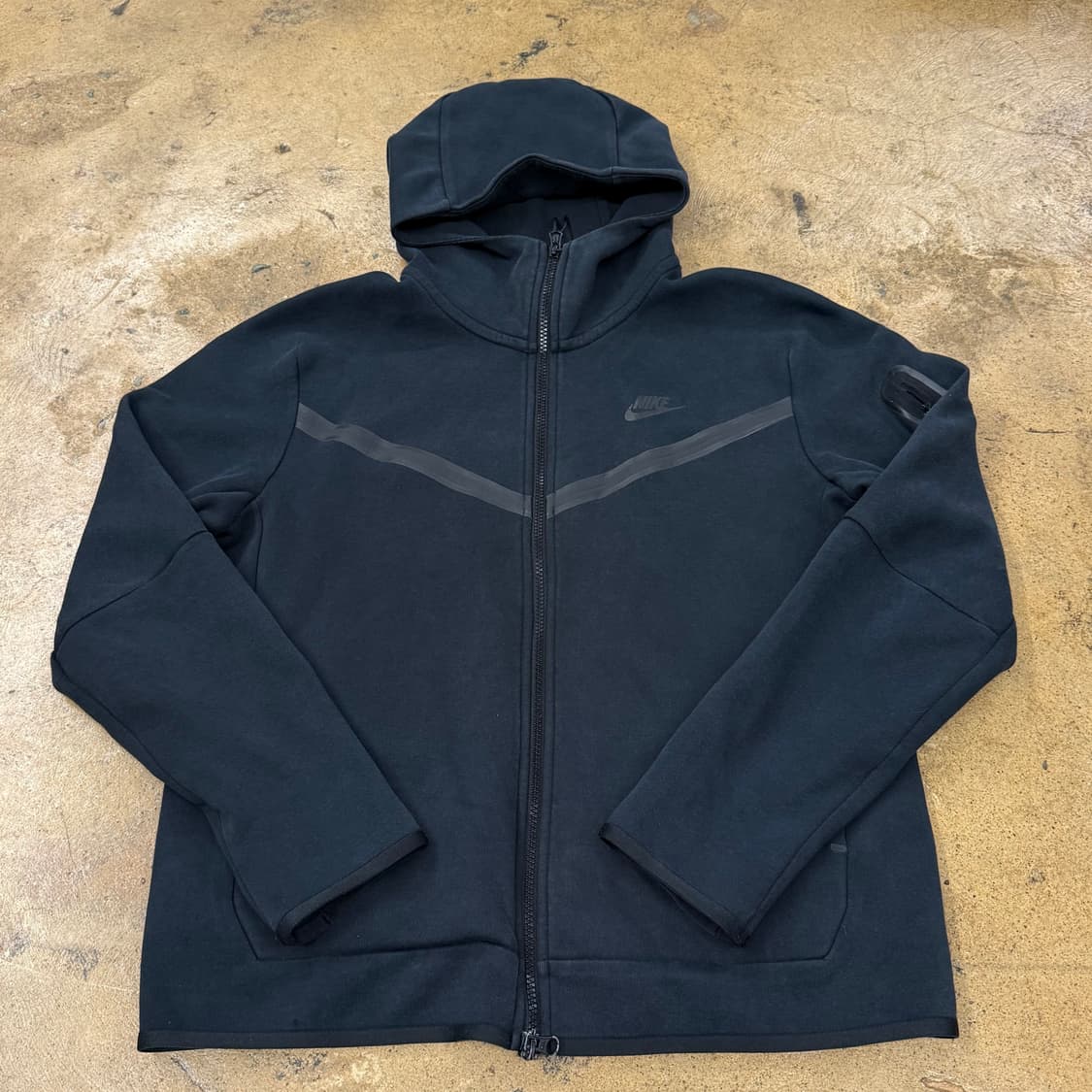 [정품/L] 나이키 테크 플리스 블랙 풀집업 후드집업 b16 상품이미지2