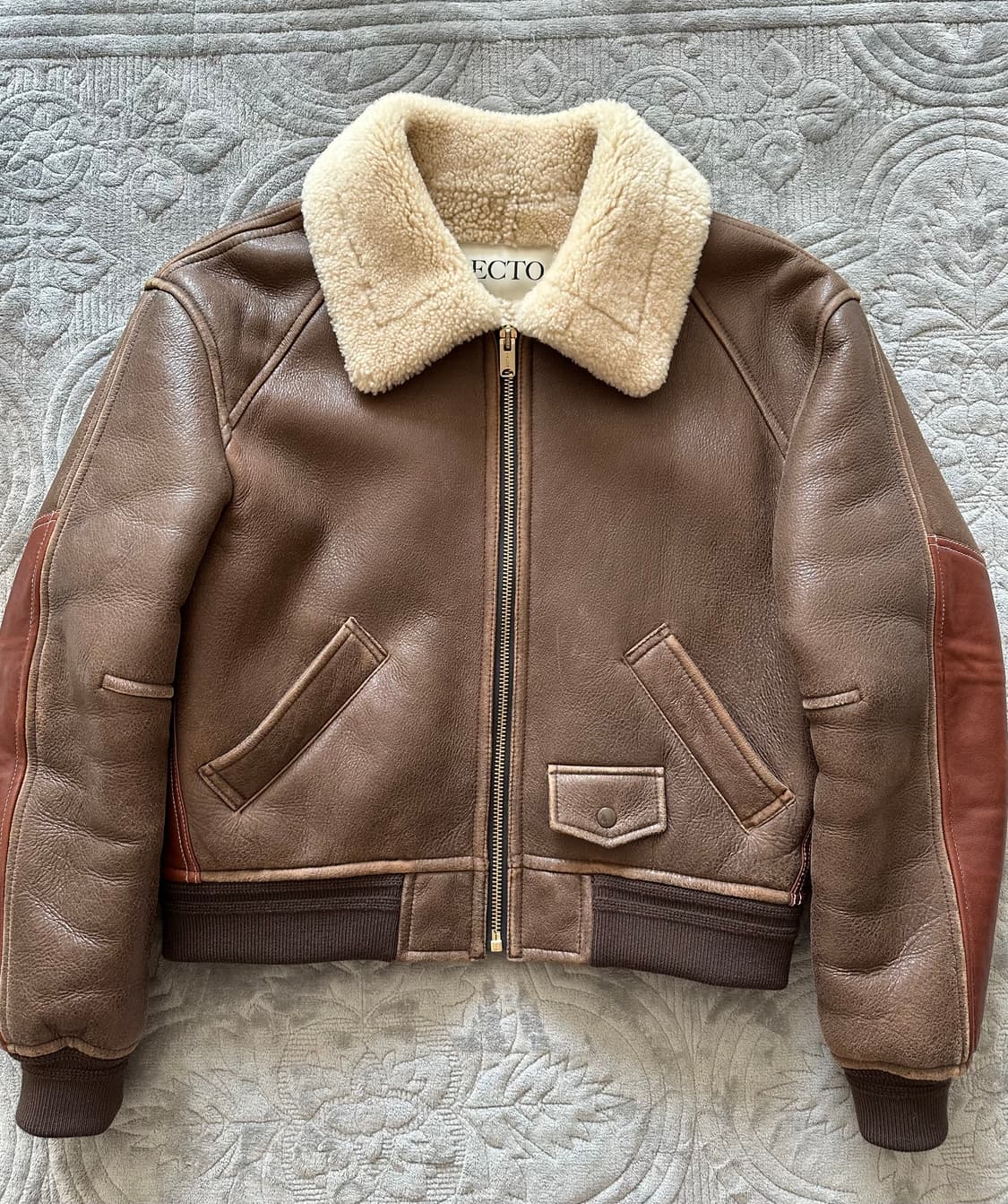 렉토 23FW 시어링 레더 무스탕 L 상품이미지1