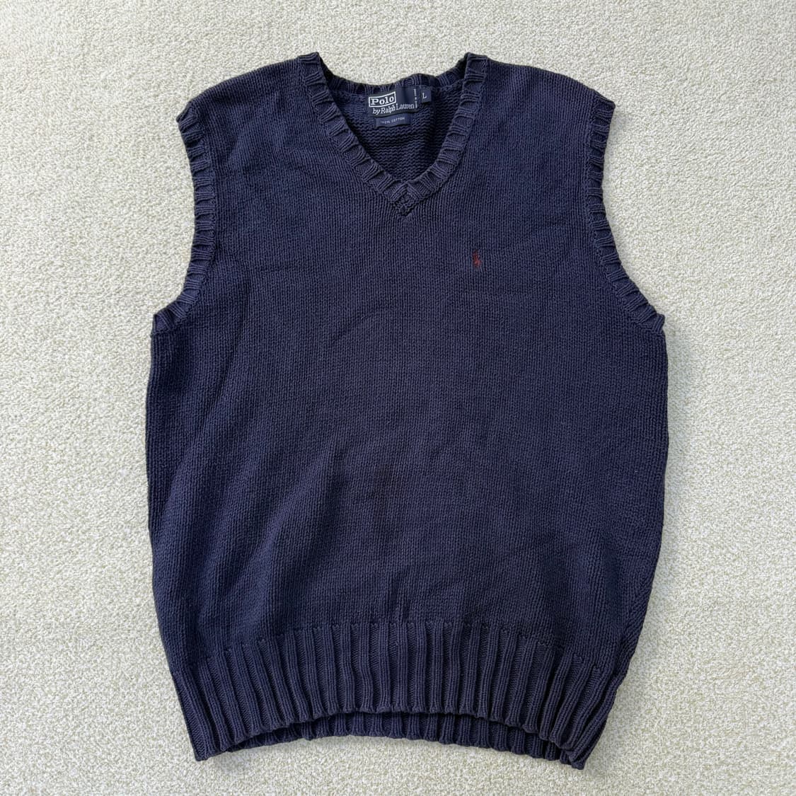 [L] 폴로랄프로렌 네이비 니트 베스트 0105T1 상품이미지1
