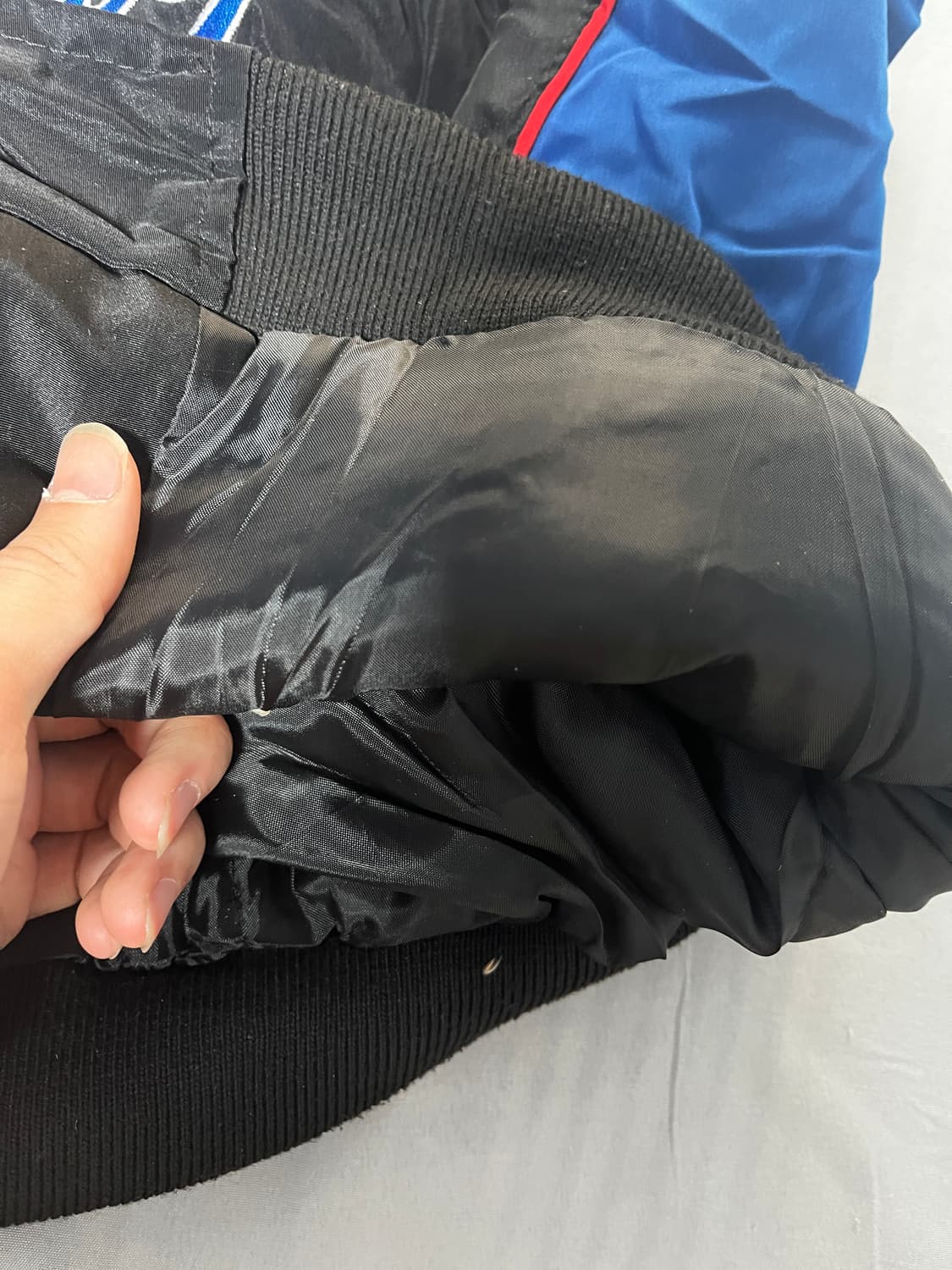 새상품 급) 쉐보레 레이싱 블랙 블루 자켓 m사이즈 상품이미지3