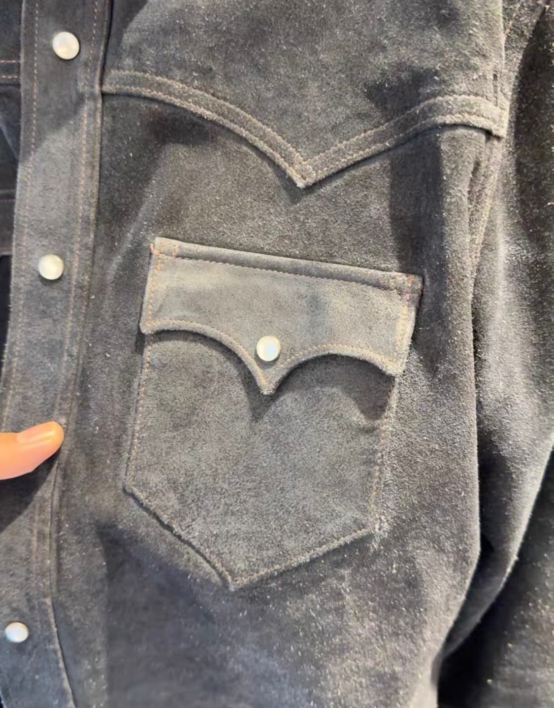 rrl 인디고 고트스킨 셔츠자켓 L 상품이미지4