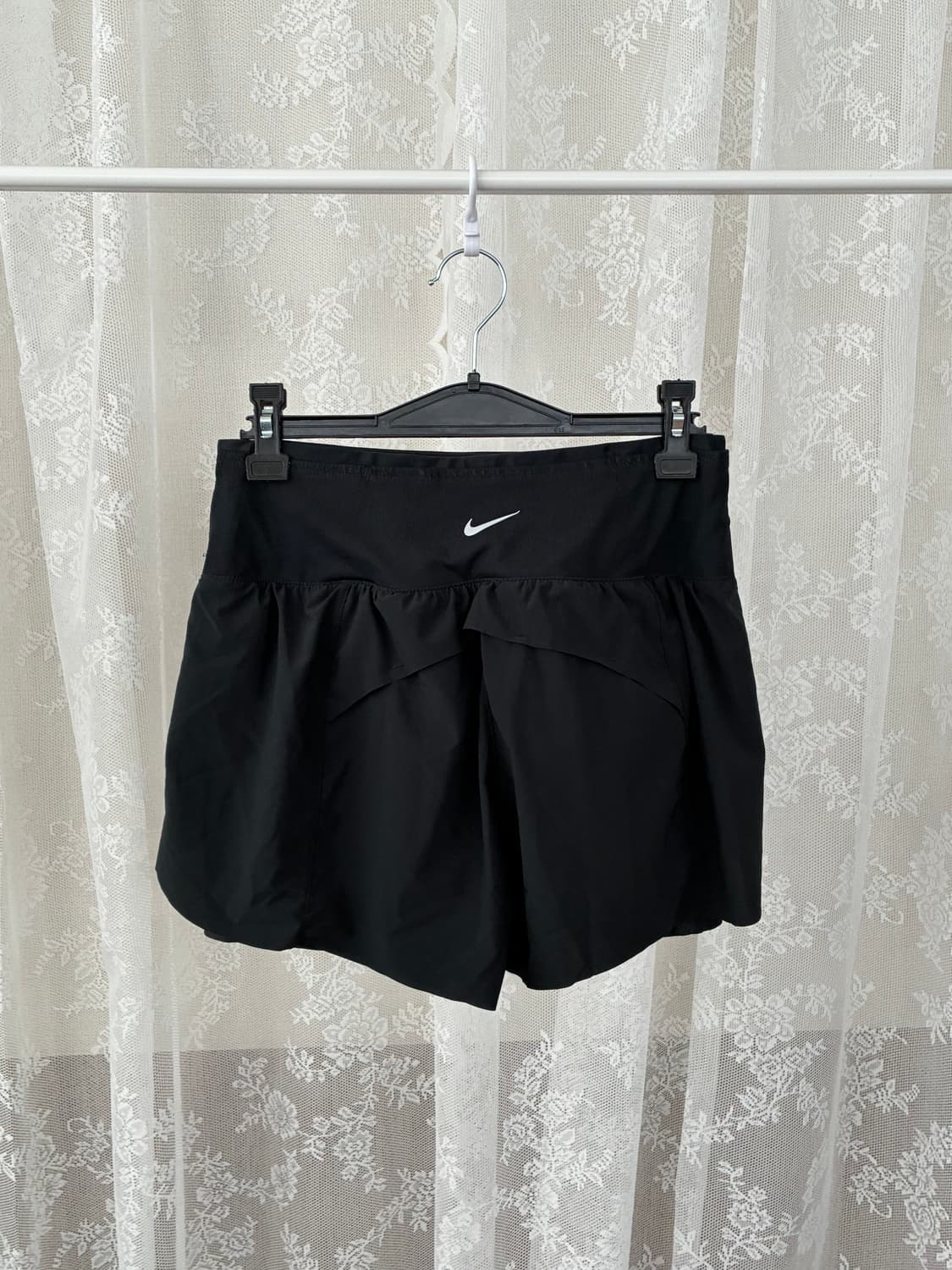 S) 나이키 드라이핏 여성 레이어드 쇼츠 반바지 블랙 상품이미지2
