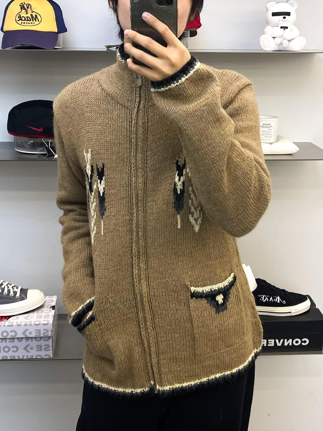 텔라 네이티브 아메리칸 인디언 집 니트 상품이미지2