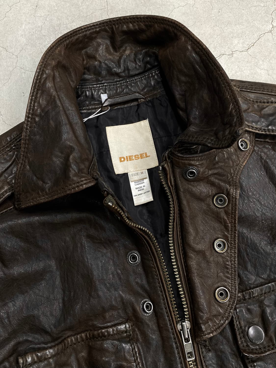디젤 디어헌터 쉽스킨 레더 자켓 상품이미지8