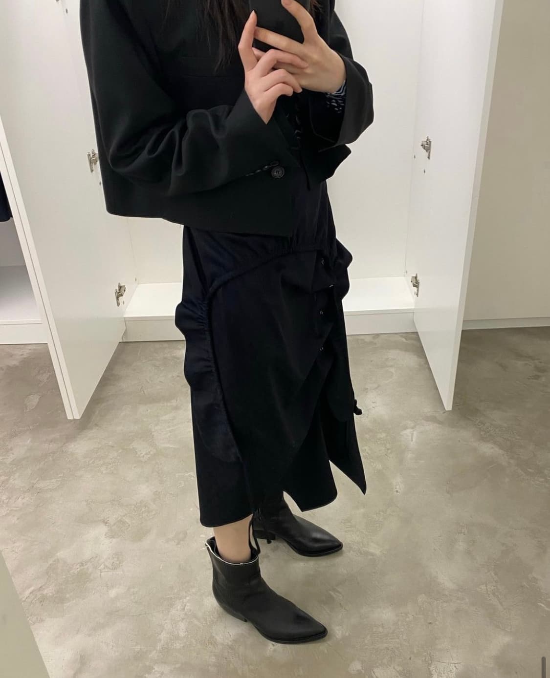 브루앙 체커보드 홀터넥 원피스 상품이미지4