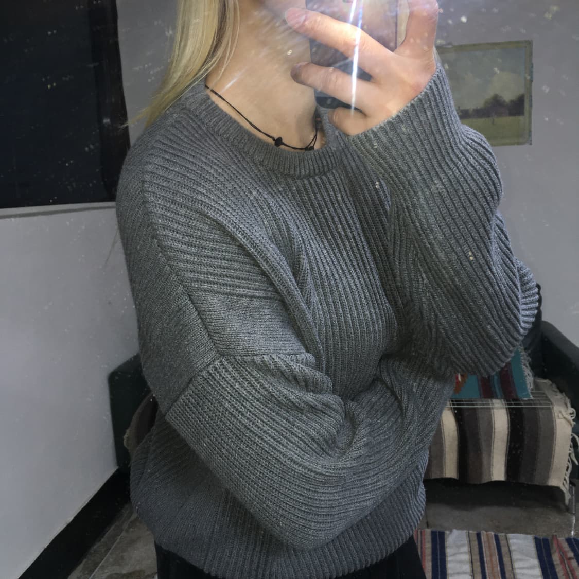 투티/0322 BUCKAROO 그레이 니트 스웨터 상품이미지2