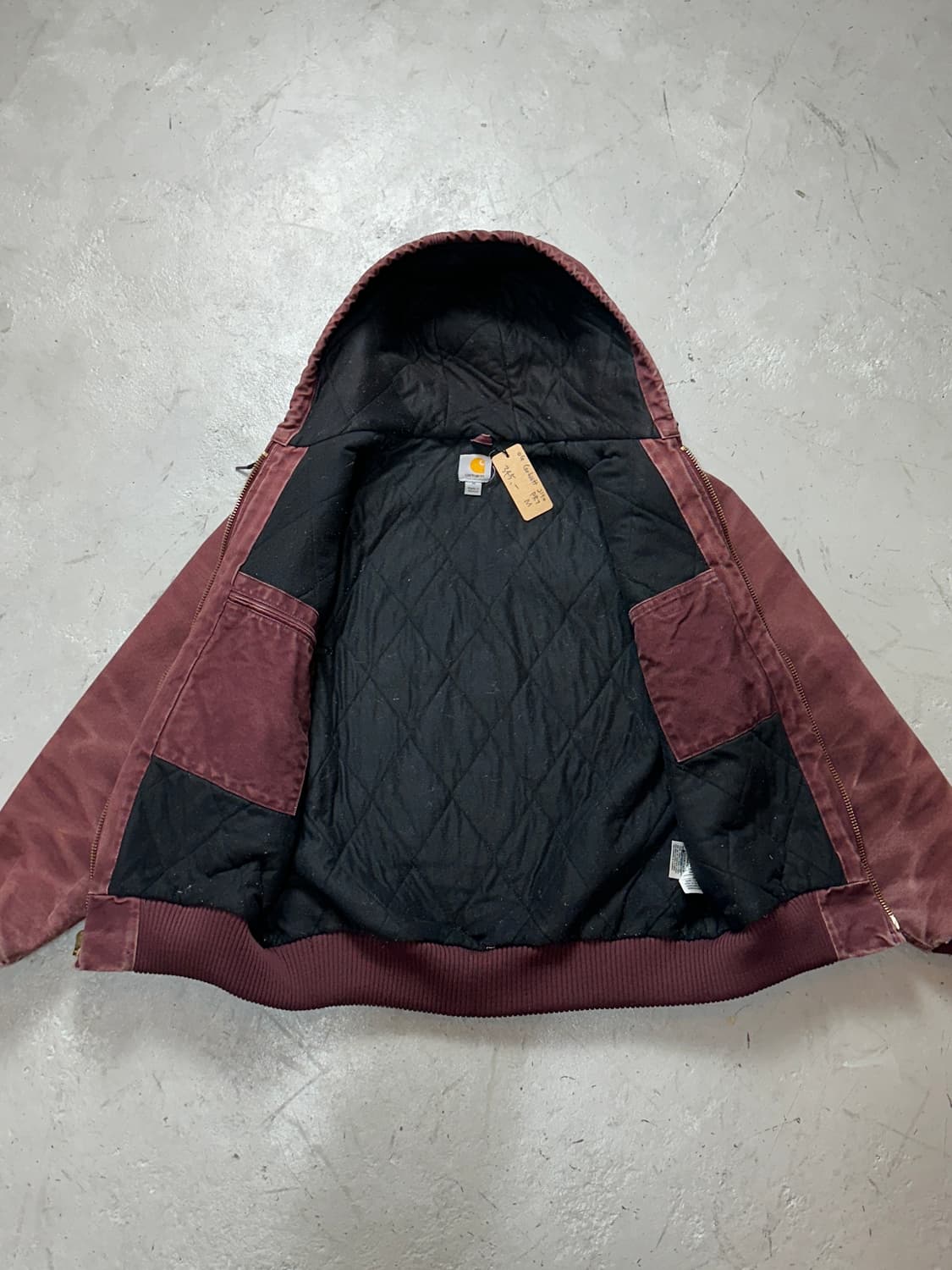 OG 칼하트 J130 액티브 자켓 칼하트 PRT 버건디 상품이미지7