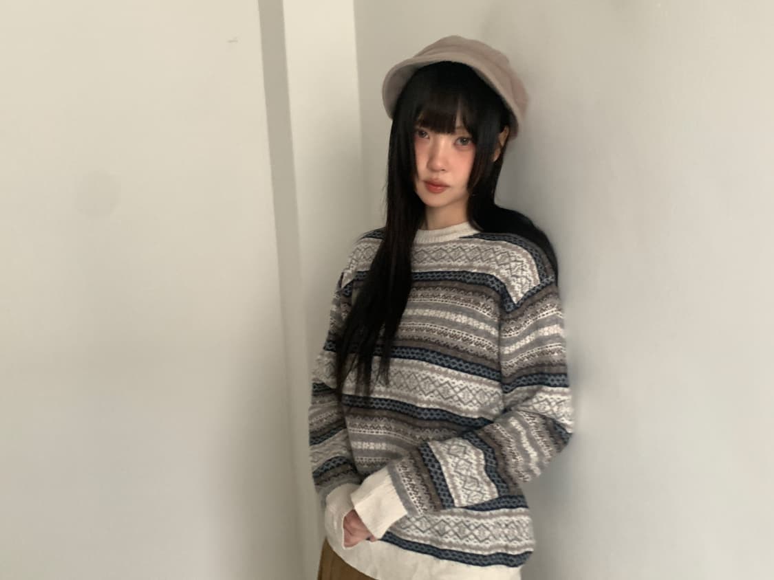 Vintage Pattern Knit 상품이미지4