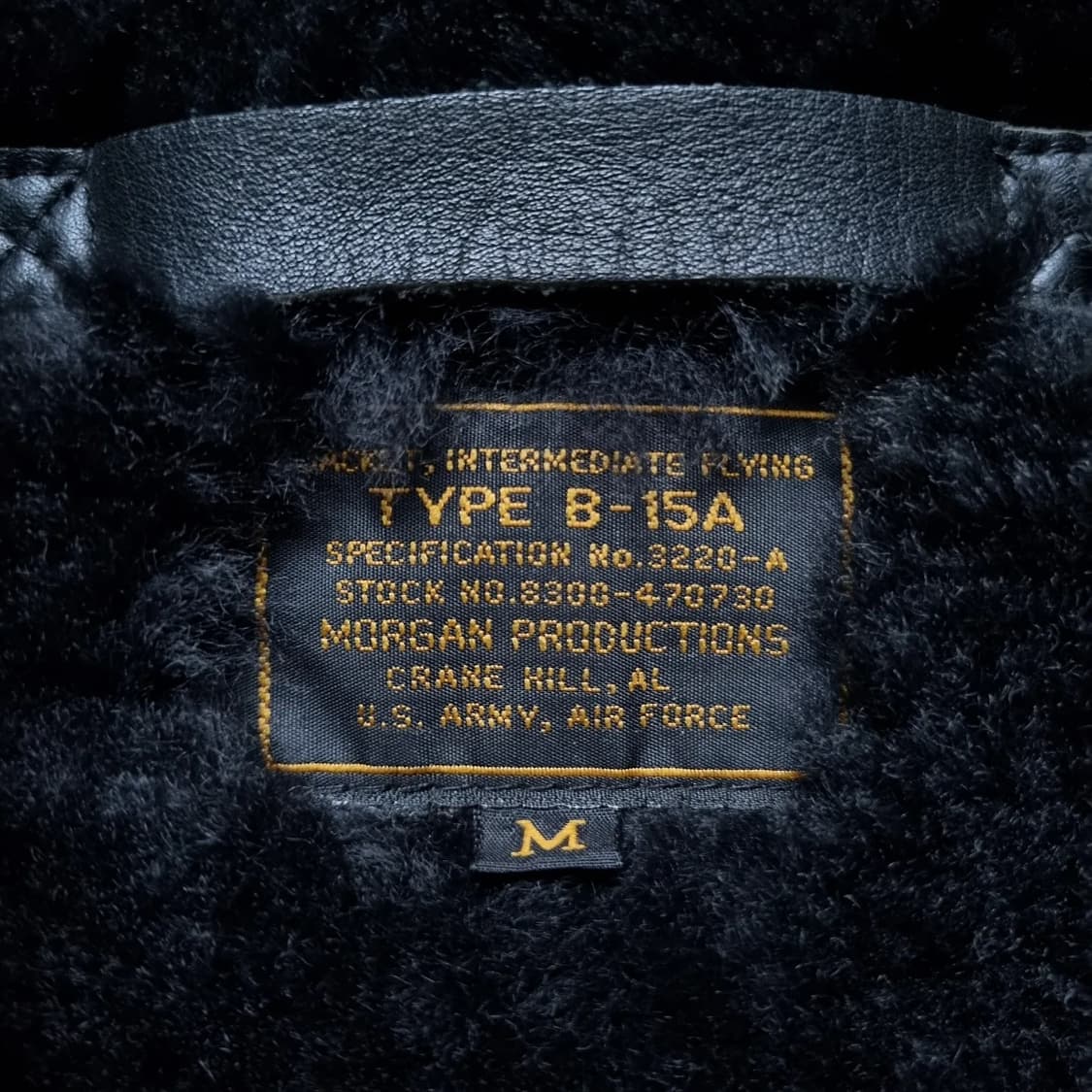 jpn Morgan B-15A 쉐어링 자켓 블랙 105sz 상품이미지5