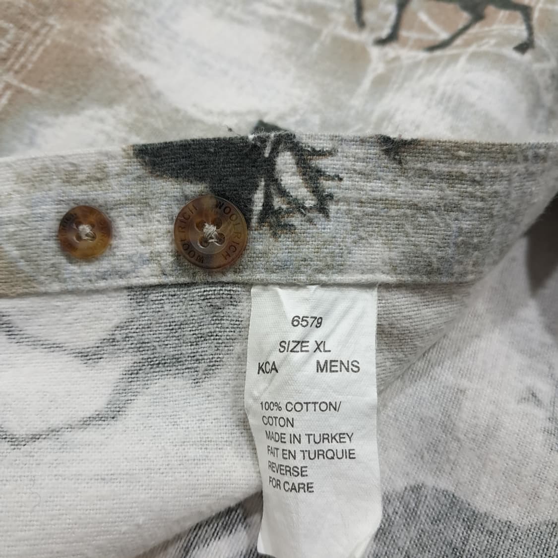 CL407 XL 울리치 00s 코튼 헌팅 플란넬 베이지 셔츠 남방 상품이미지6