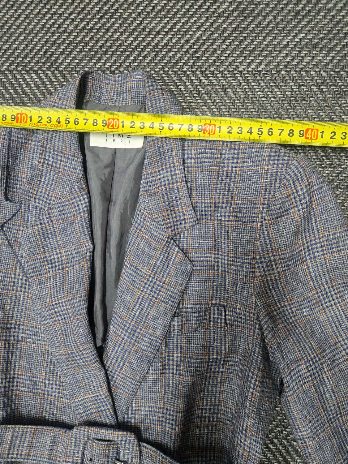 한섬 타임 TIME 체크 벨트 자켓 마93%자켓 상품이미지6