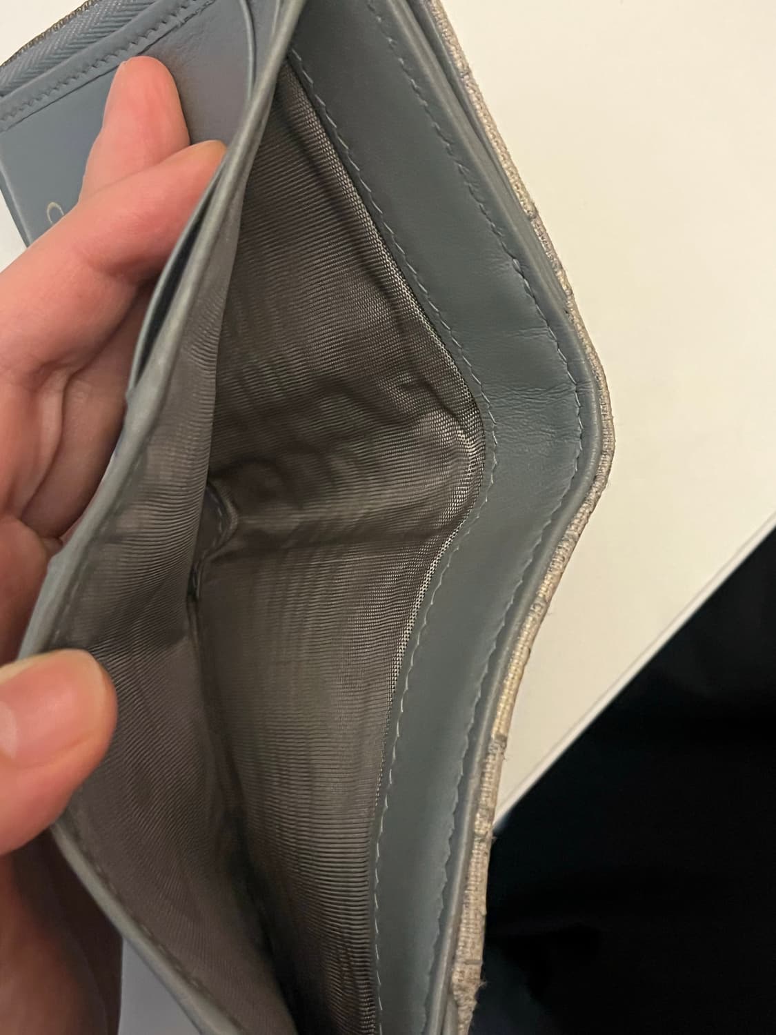 디올 새들 로터스 그레이 반지갑 정품 상품이미지5