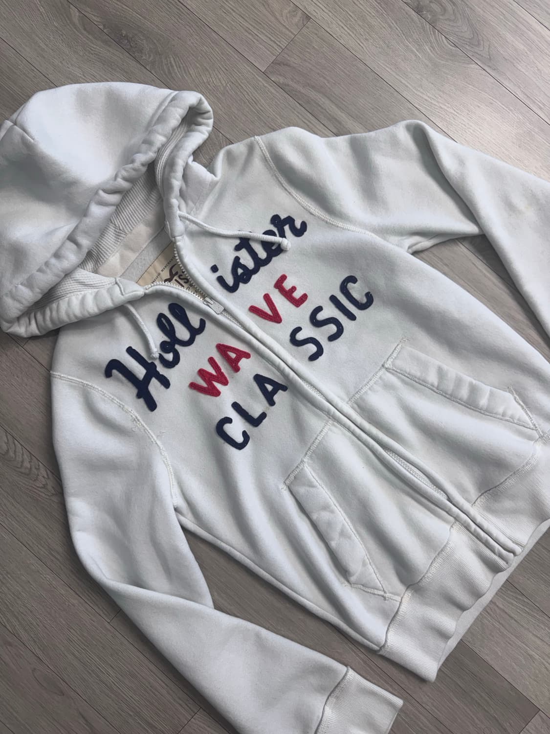 홀리스터 화이트 후드집업 상품이미지2