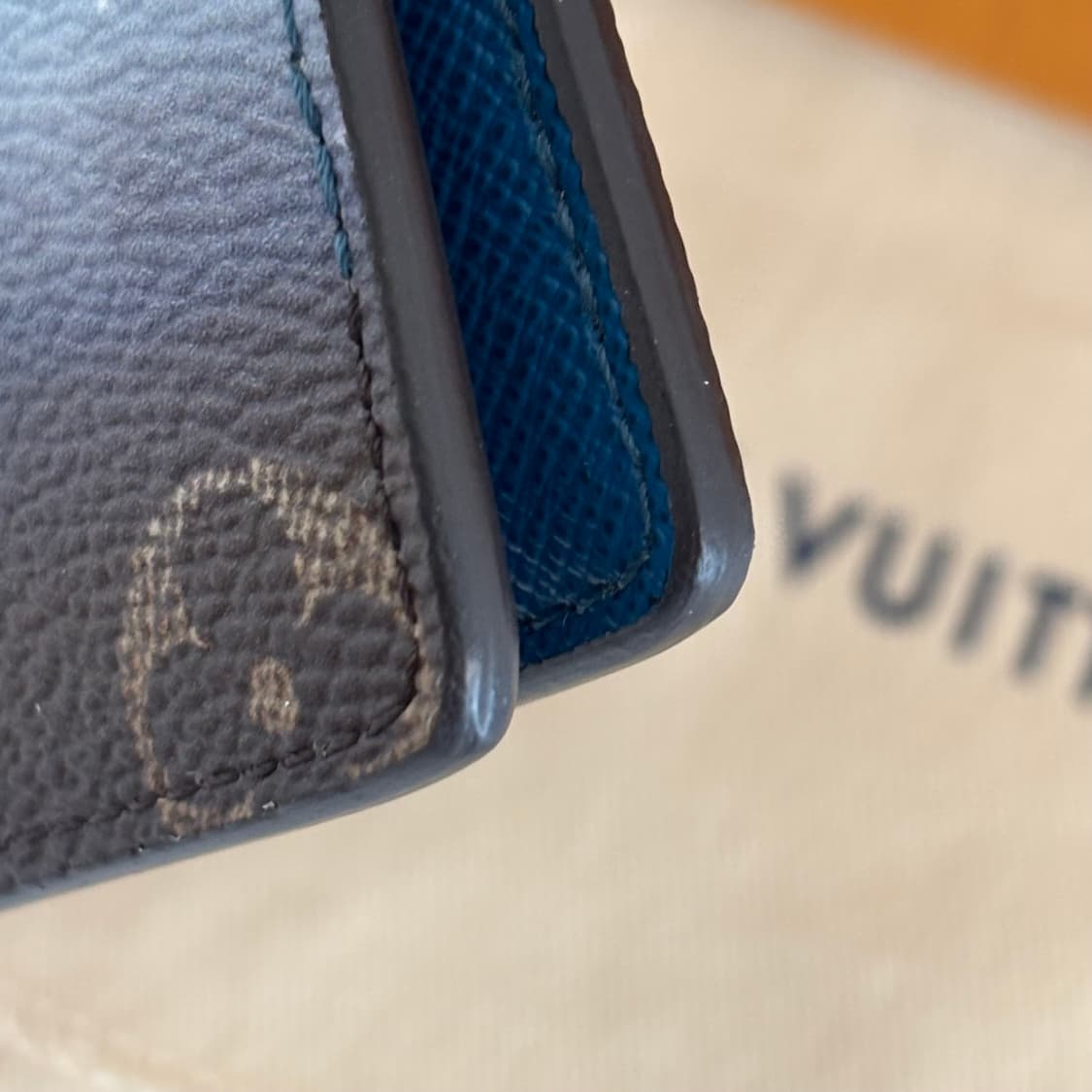 [OS]루이비통 슬렌두 월렛 블루 모노그램 반지갑 상품이미지3