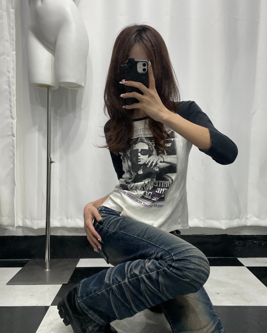 🎸블랙&화이트 나그랑 롱슬리브🎸 상품이미지4