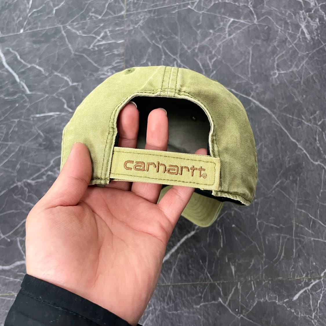 칼하트 사각로고 카키 워크 볼캡 상품이미지4
