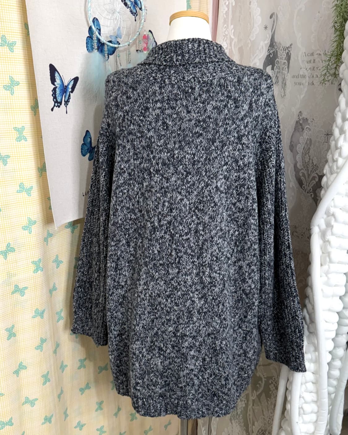 블랙 & 화이트 오레오 오버핏 니트 상품이미지6