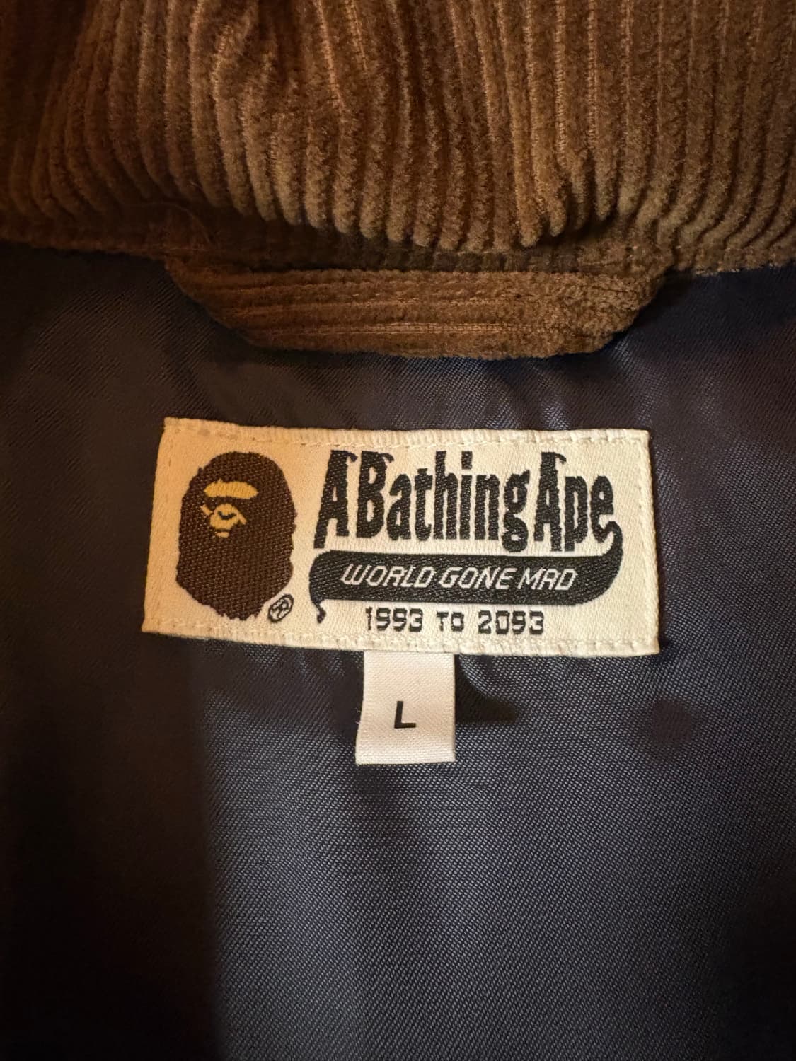 베이프 코듀로이 패딩 상품이미지2