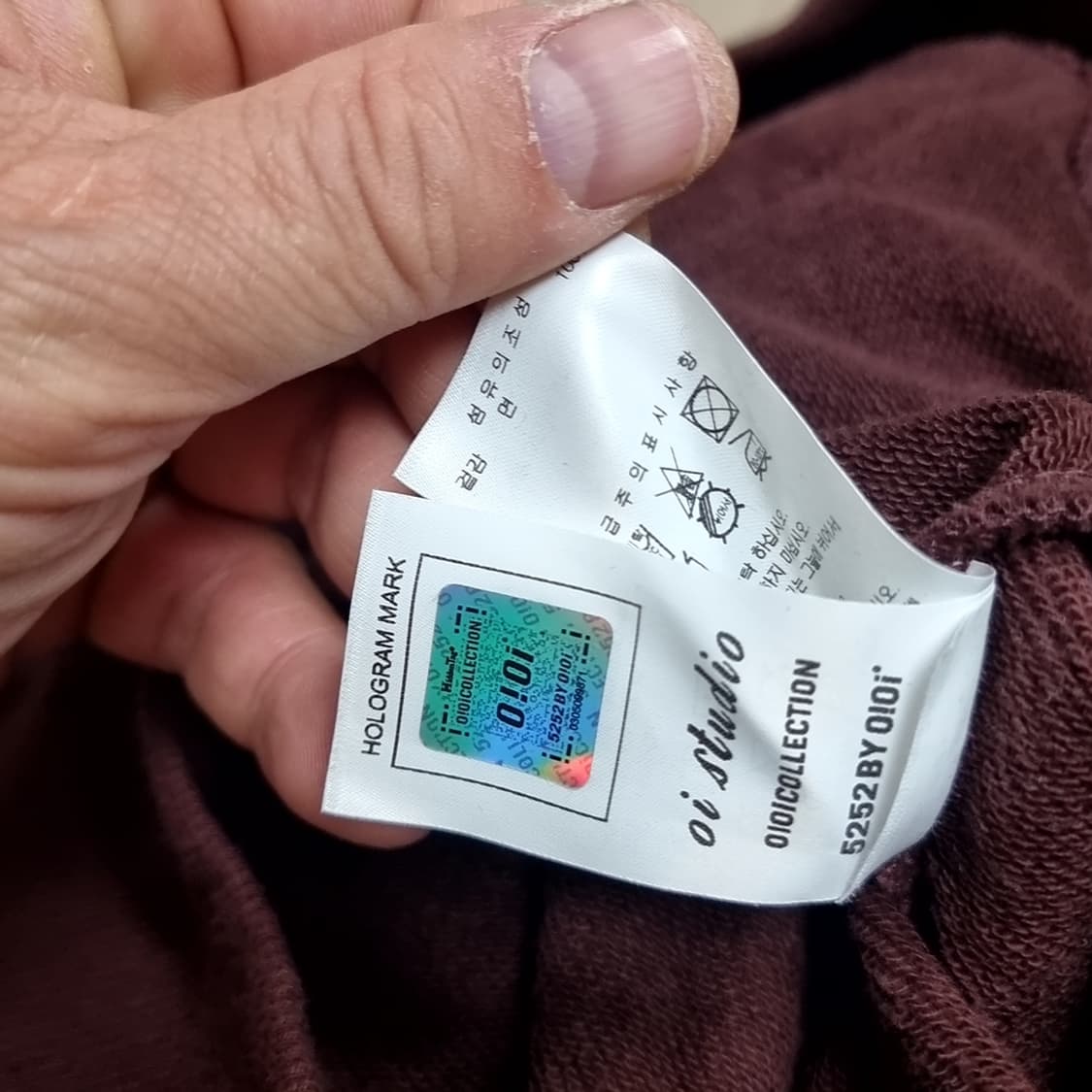 O!OI 우디 우드페커 버건디 후드티(실측) 상품이미지10