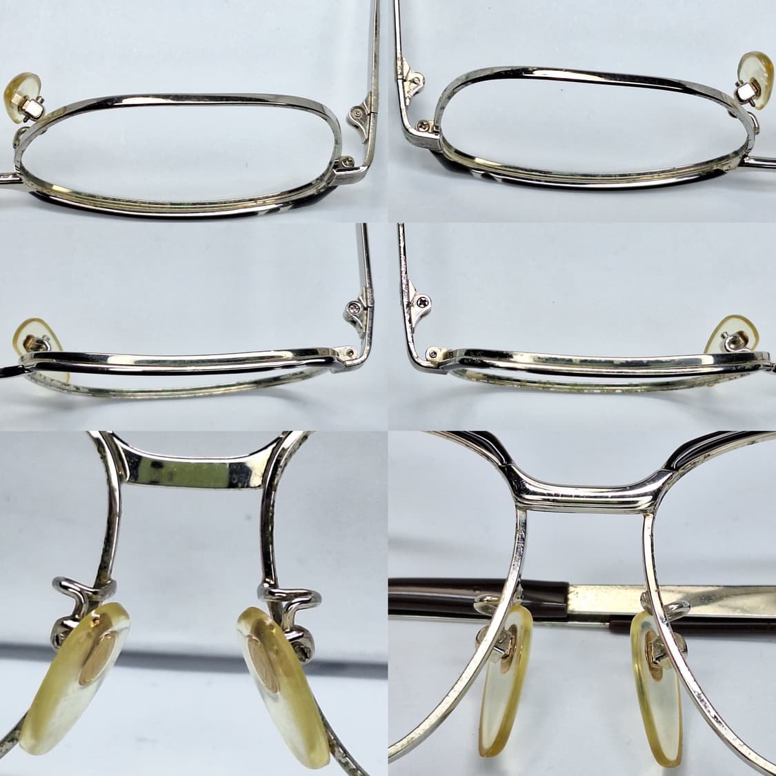 90s 일본 빈티지 no.351 메탈 엠보싱 브로우 디자인 안경테 52m 상품이미지2