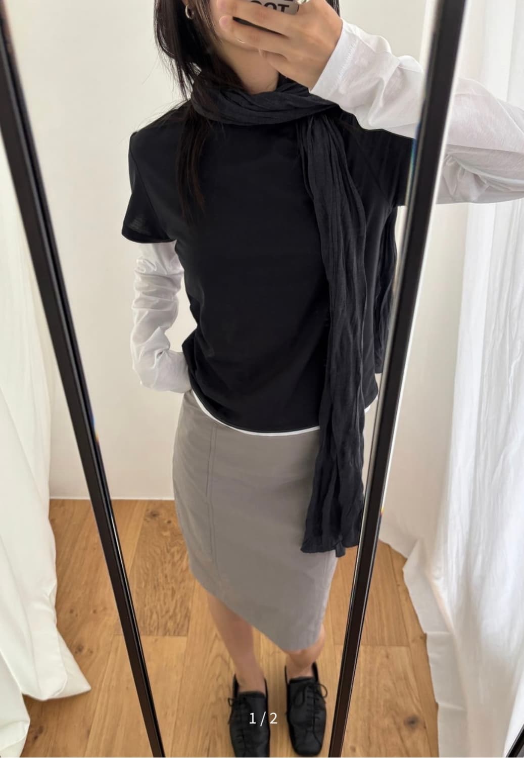 Rutz Scarf charcoal 상품이미지1