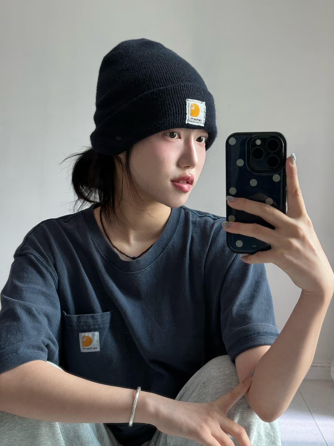 칼하트 네이비 비니 상품이미지1