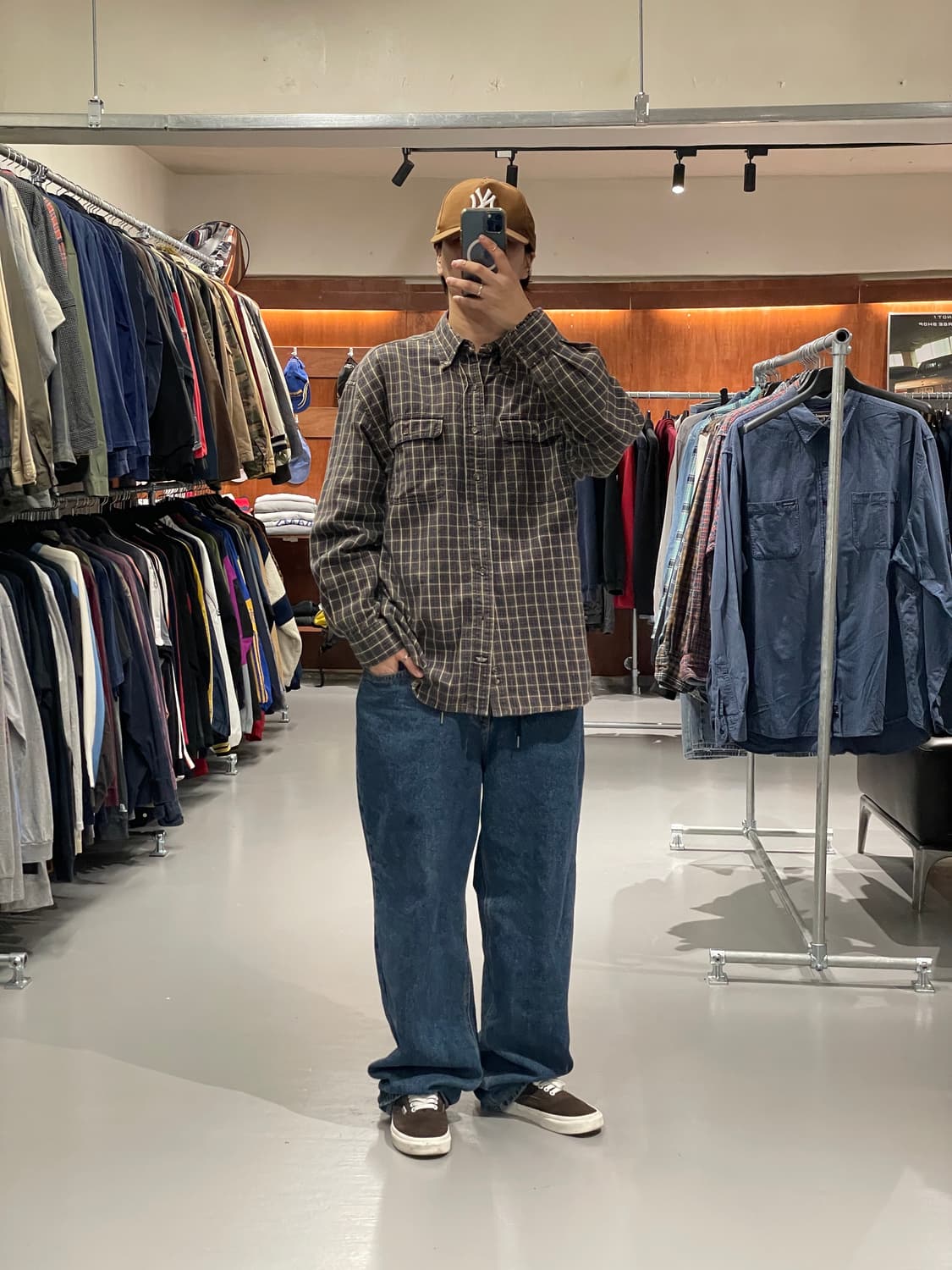 dockers 브라운 체크 셔츠 상품이미지2