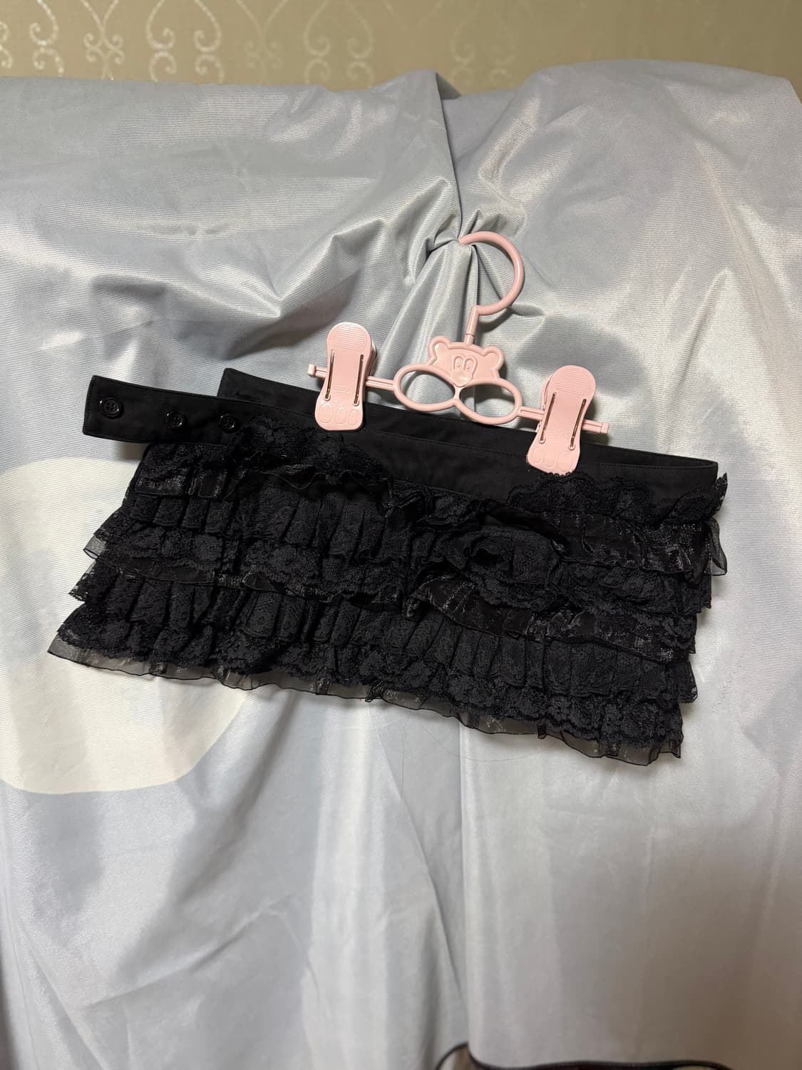 플리즈프로젝트 레이어드 레이스벨트 스커트 상품이미지2