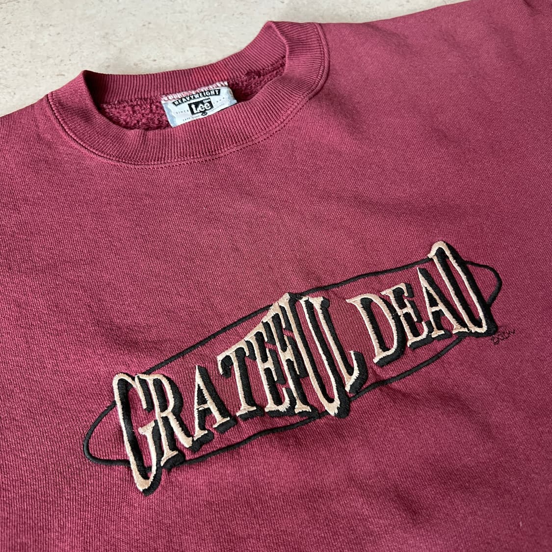 빈티지 90s GRATEFUL DEAD 로고 자수 스웻 상품이미지4
