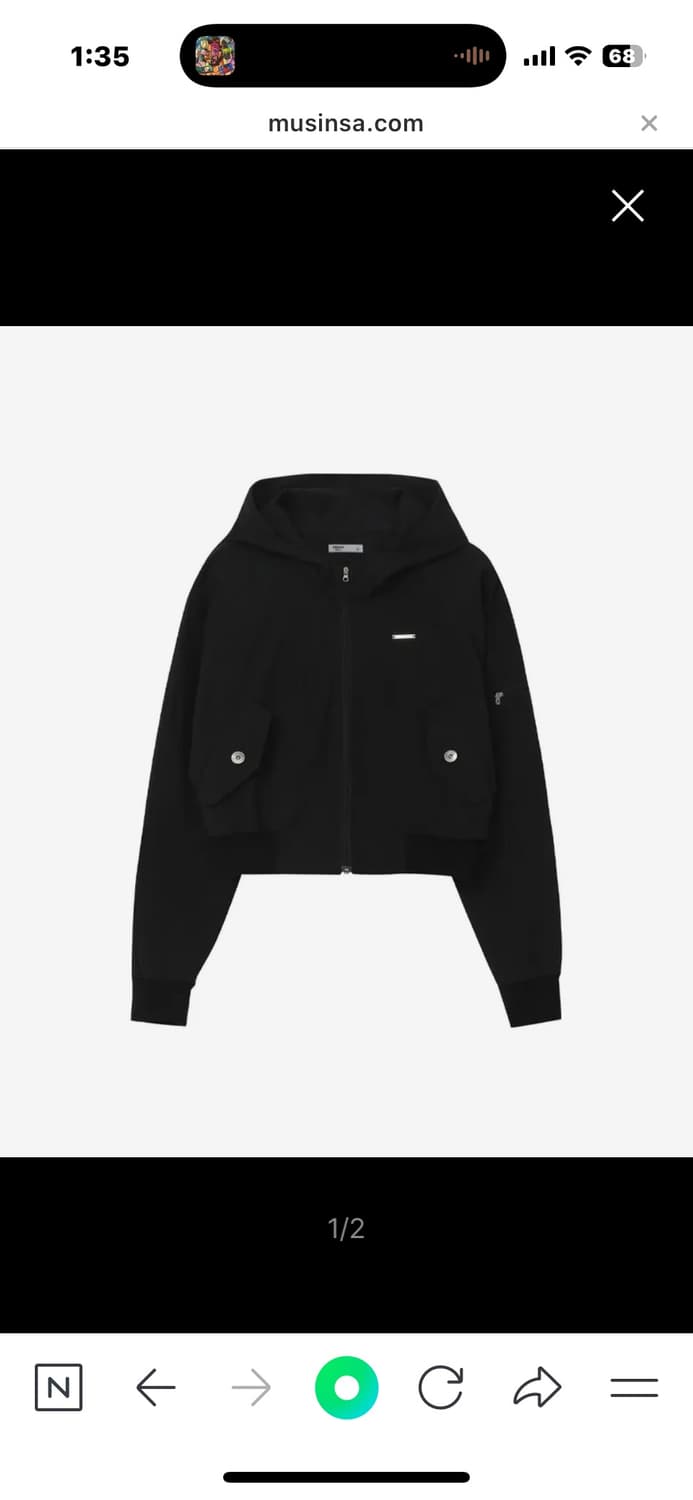 미세키서울 포켓 후드 자켓 Pocket hoodie jacket BLAC 상품이미지1