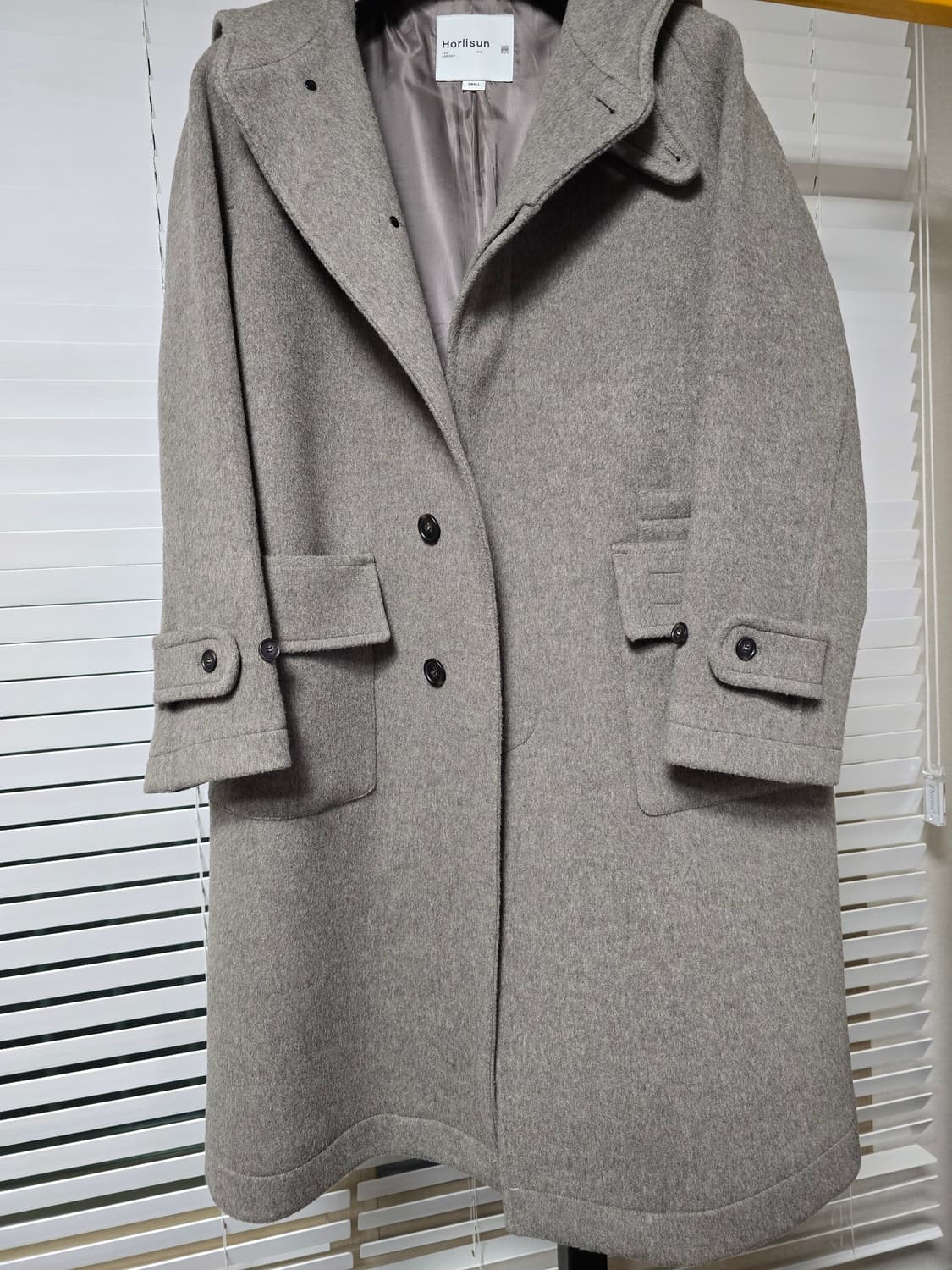 25FW 홀리선 후드코트 멜란지베이지 S사이즈 상품이미지1