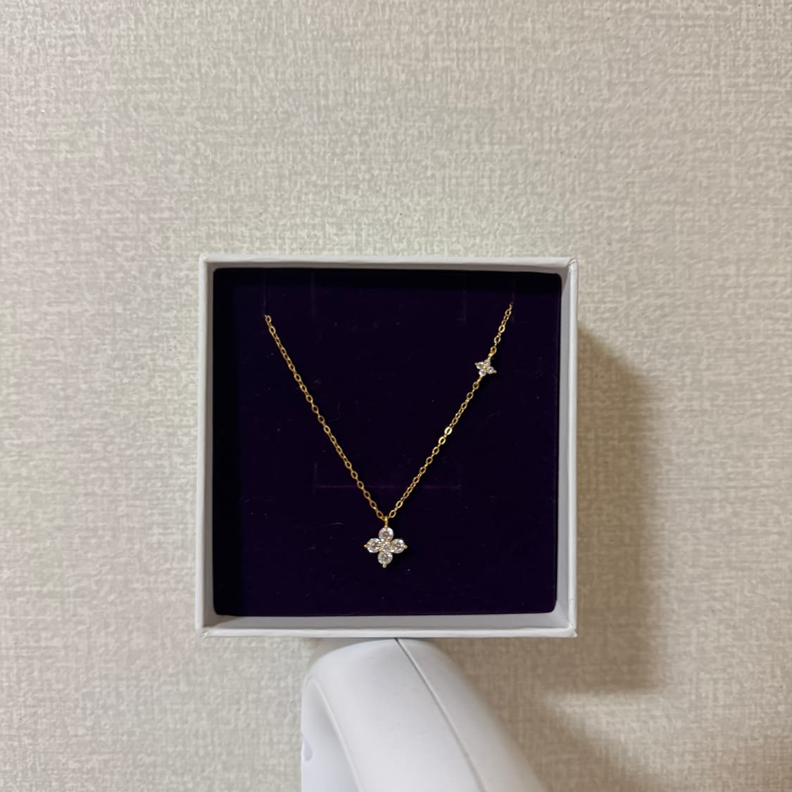 새상품 925 실버 골드 클로버 목걸이 상품이미지1