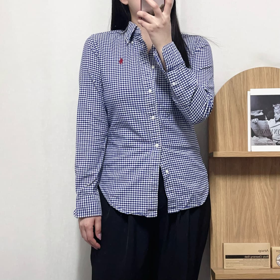 [정품] 폴로 블루 / 버건디포니 체크 셔츠 [ 2 ] 상품이미지2