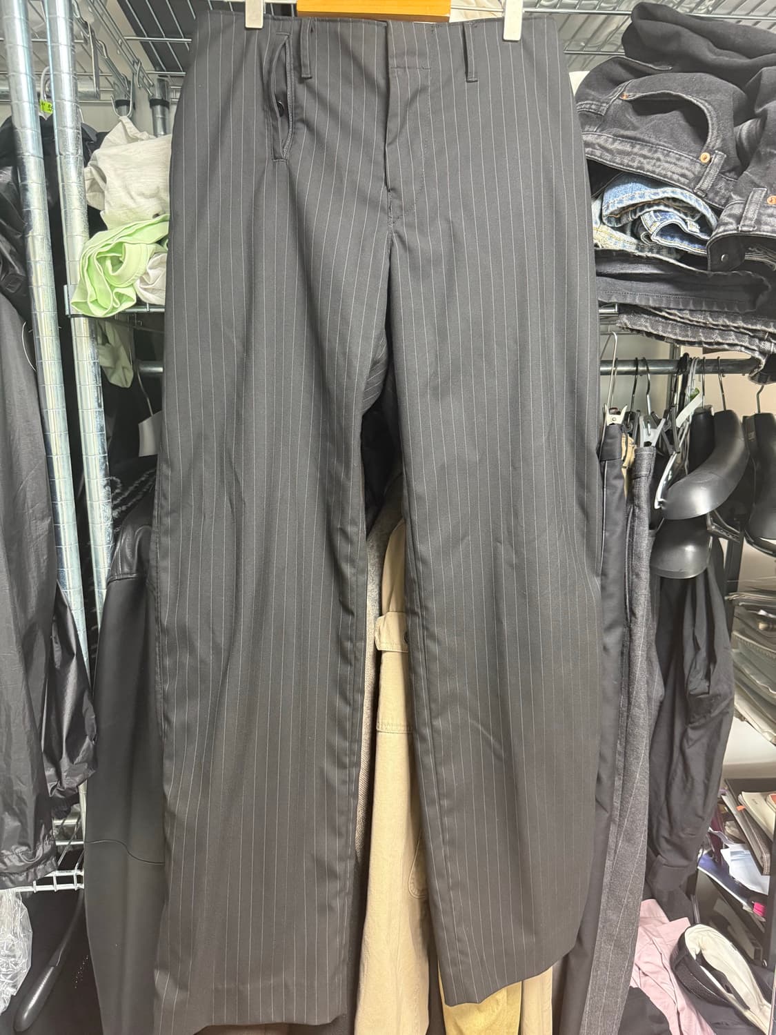 BELTED POCKET TROUSER BLACK (STRIPE) 상품이미지4