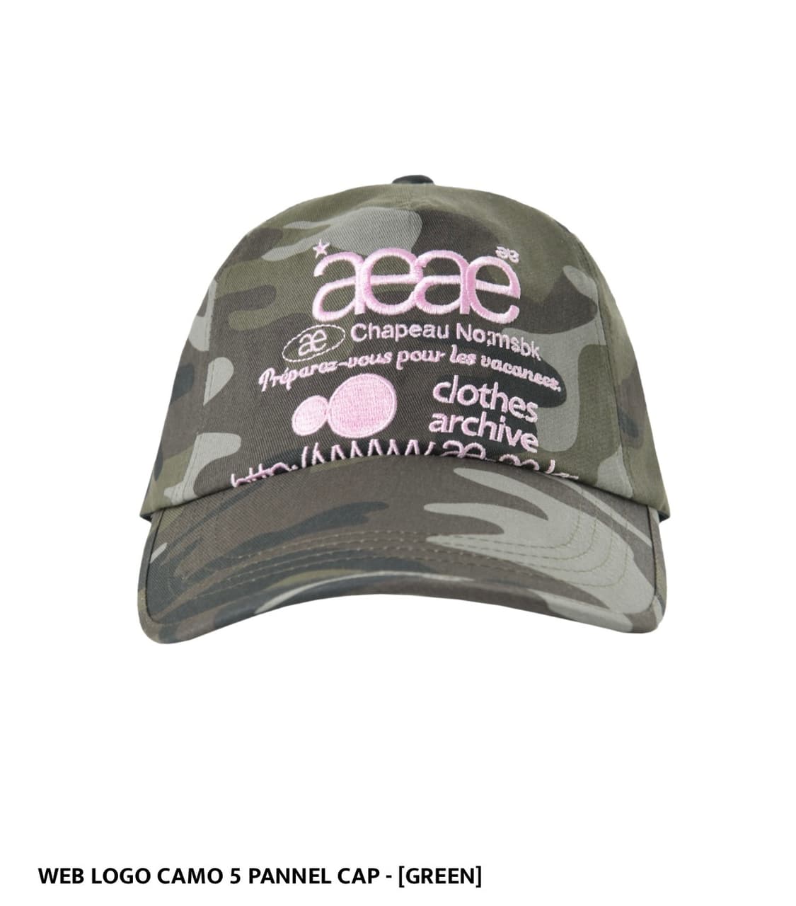 aeae 웹 로고 카모 5 팬넬 캡모자 상품이미지1