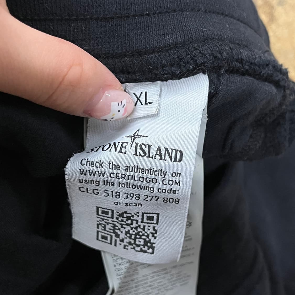 [정품/XL] 스톤아일랜드 블랙 카고 조거팬츠 b17 상품이미지4