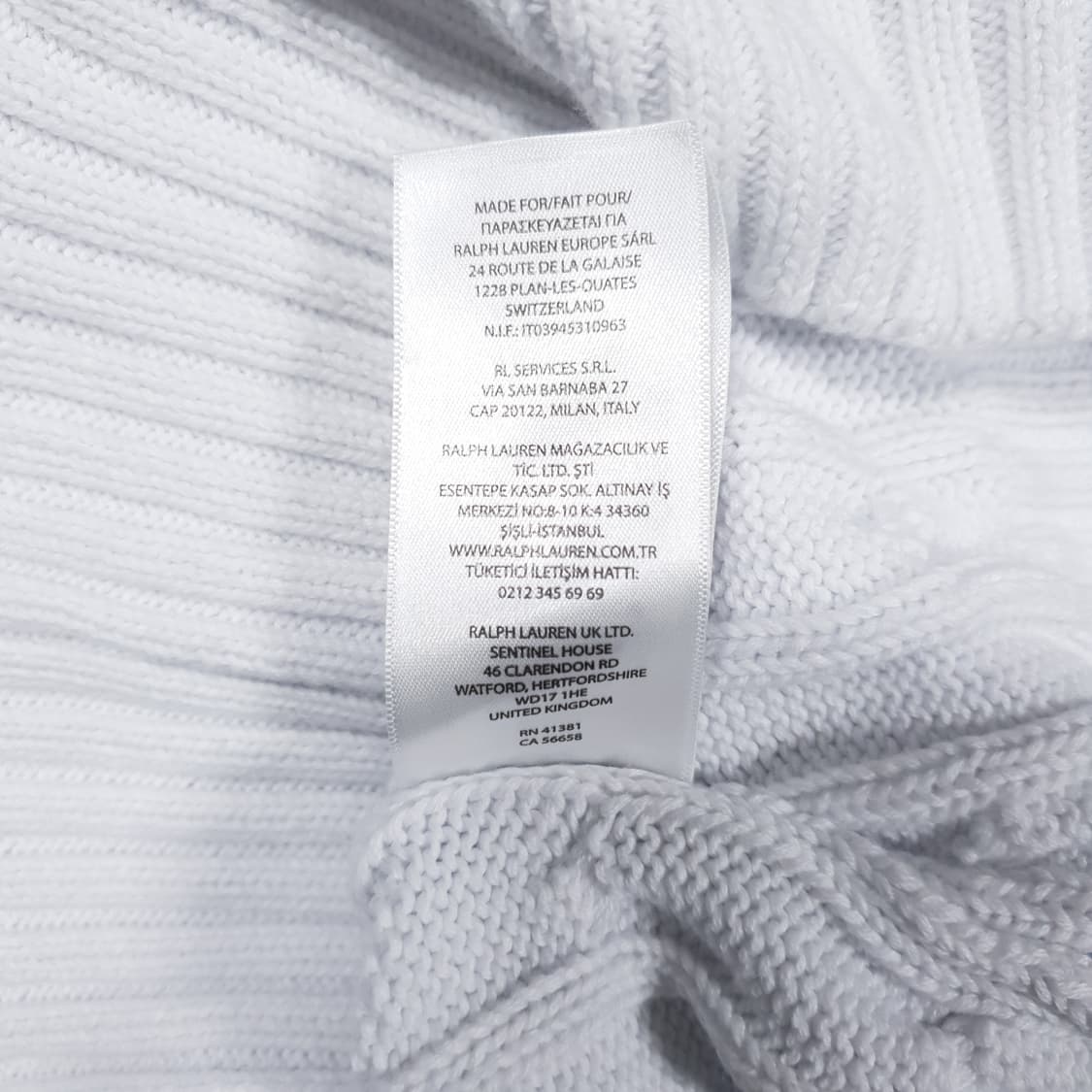 여성 S 폴로 랄프로렌 신형 포니 케이블 반팔 꽈배기 니트 스웨터 화이트 상품이미지8