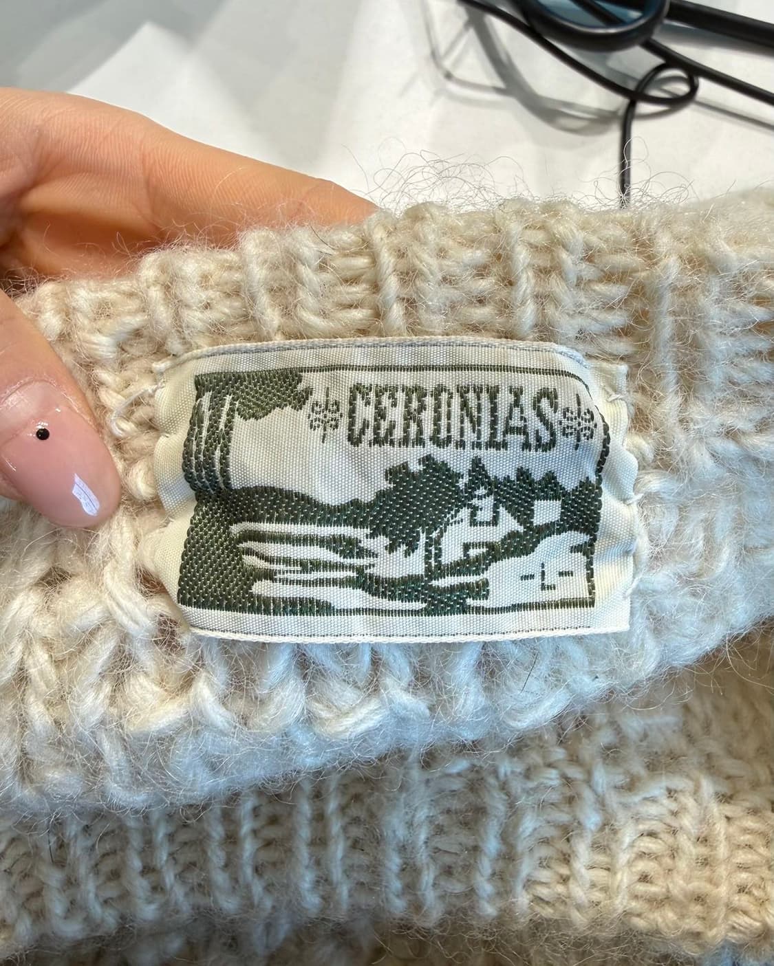 ceronias 아이보리 케이블 울 니트  상품이미지8