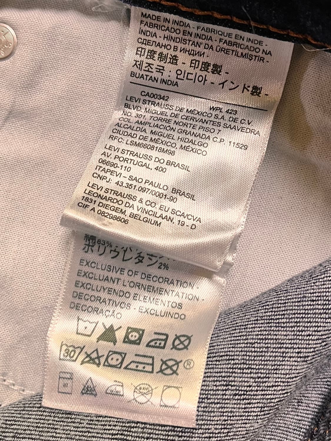 리바이스 데니즌 286 데님팬츠 W36 L32 상품이미지5