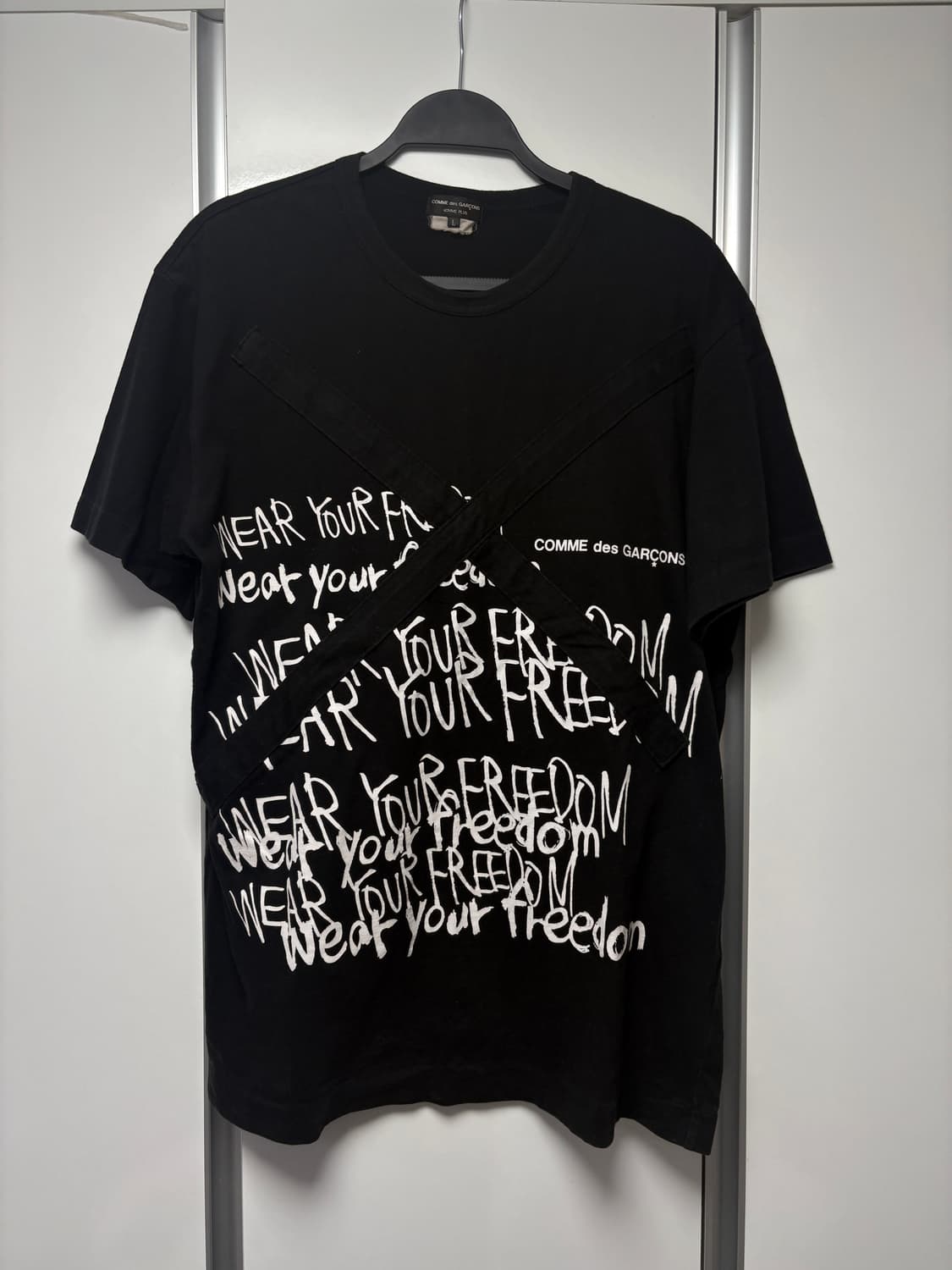 꼼데가르송 옴므 플러스  ‘wear your freedom’ 티셔츠 L 상품이미지2