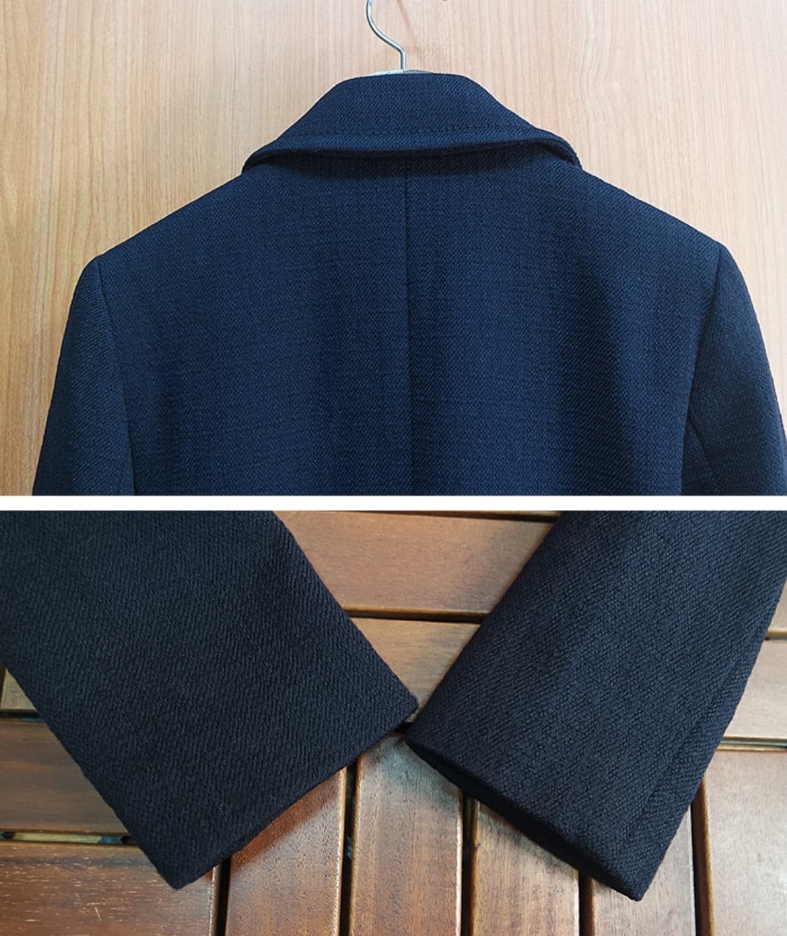 i c b 울 100%   네이비 더블 버튼 숏 자켓 상품이미지6