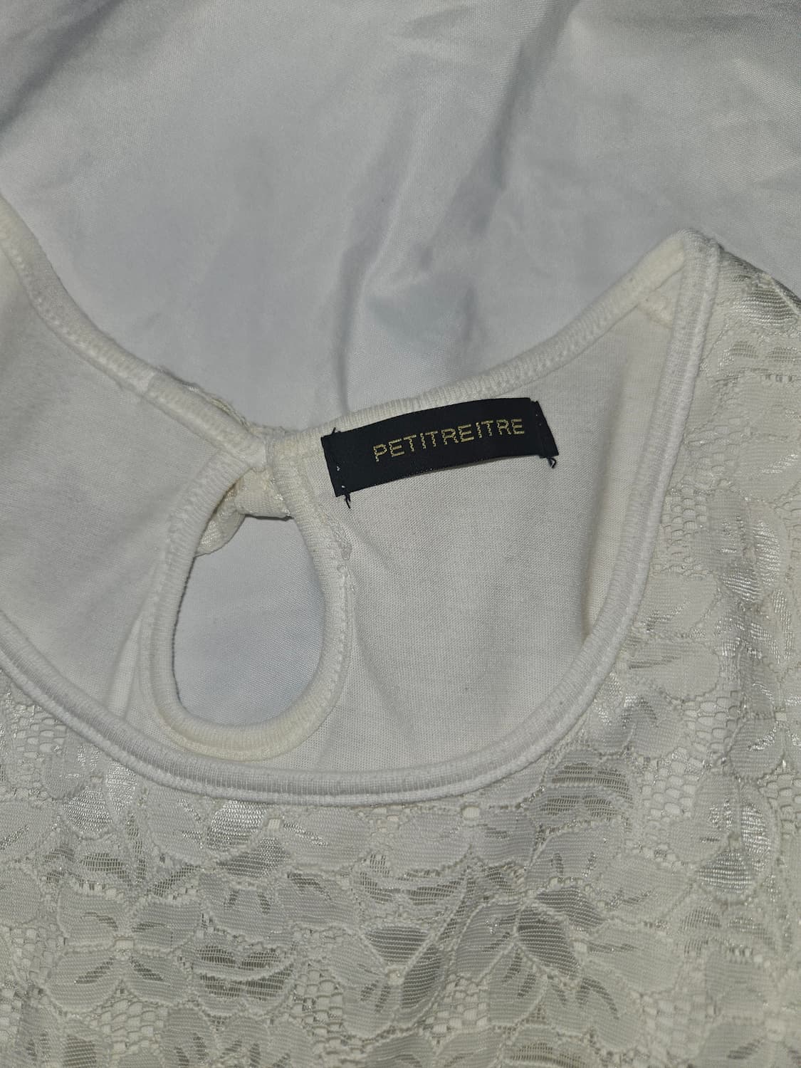 petitreitre 히메🤍 바닐라 오네갸루 레이스 리본 블라우스 상품이미지4