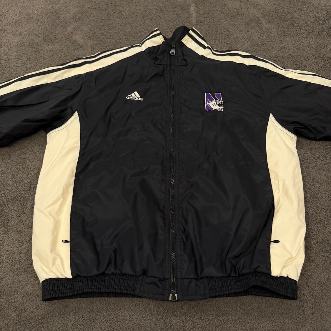 [정품/M] 아디다스 올드스쿨 노스웨스턴 와일드캣츠 트랙 바람막이 자켓 상품이미지2